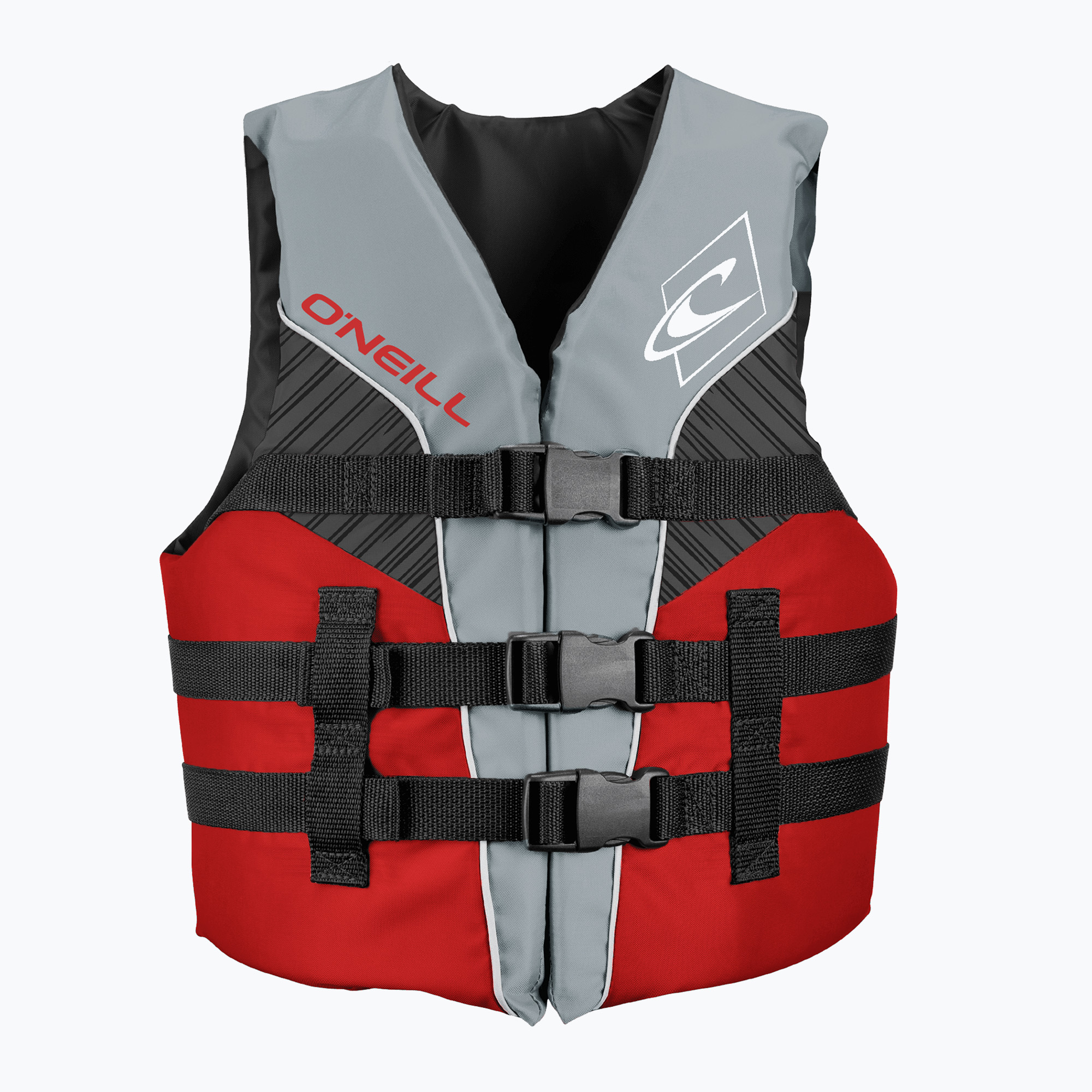 Children's O'Neill Superlite 50N ISO Vest smoke/graphite/red white