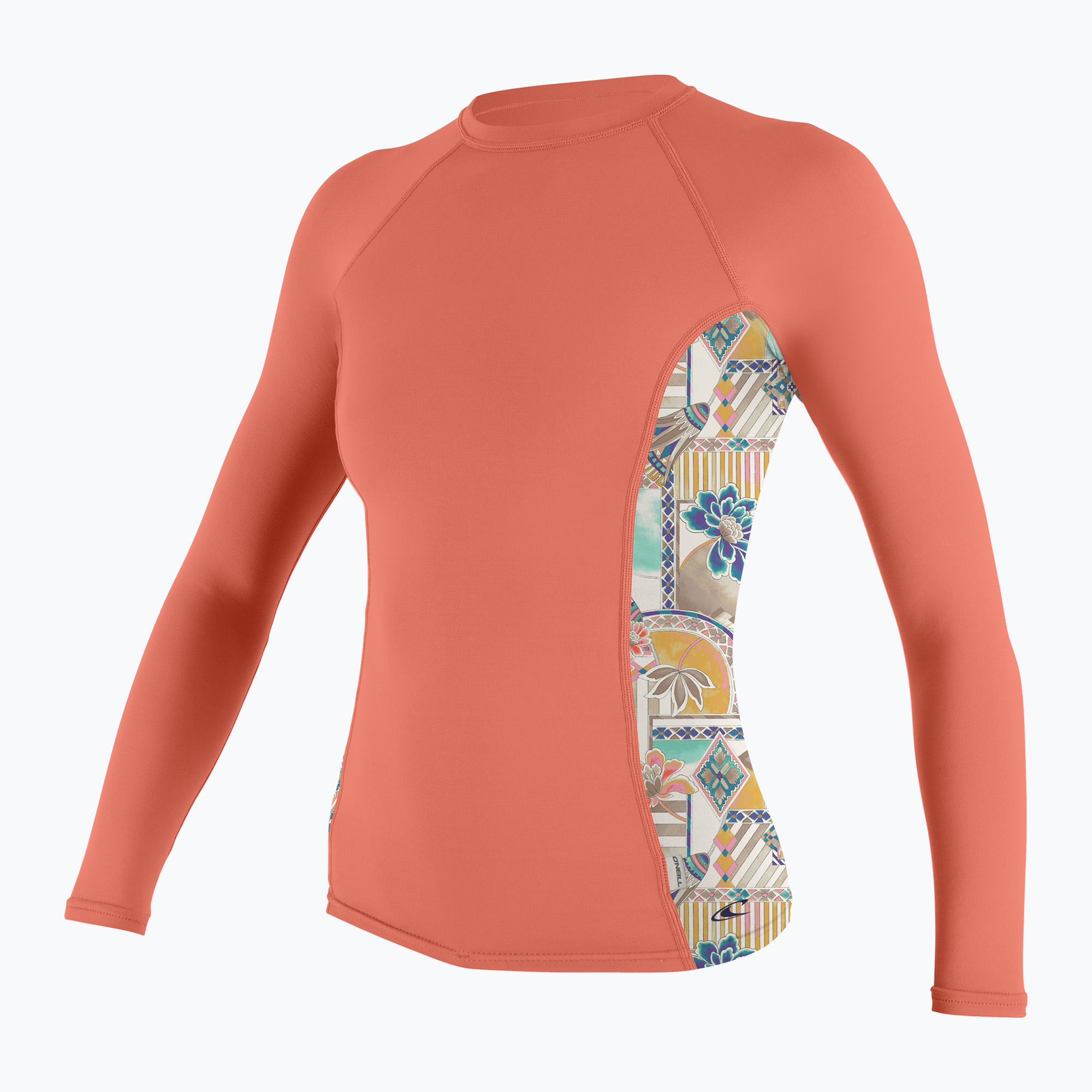 Women's swimming longsleeve O'Neill Side Print Rash Guard hx6 nectar/zephora (L)