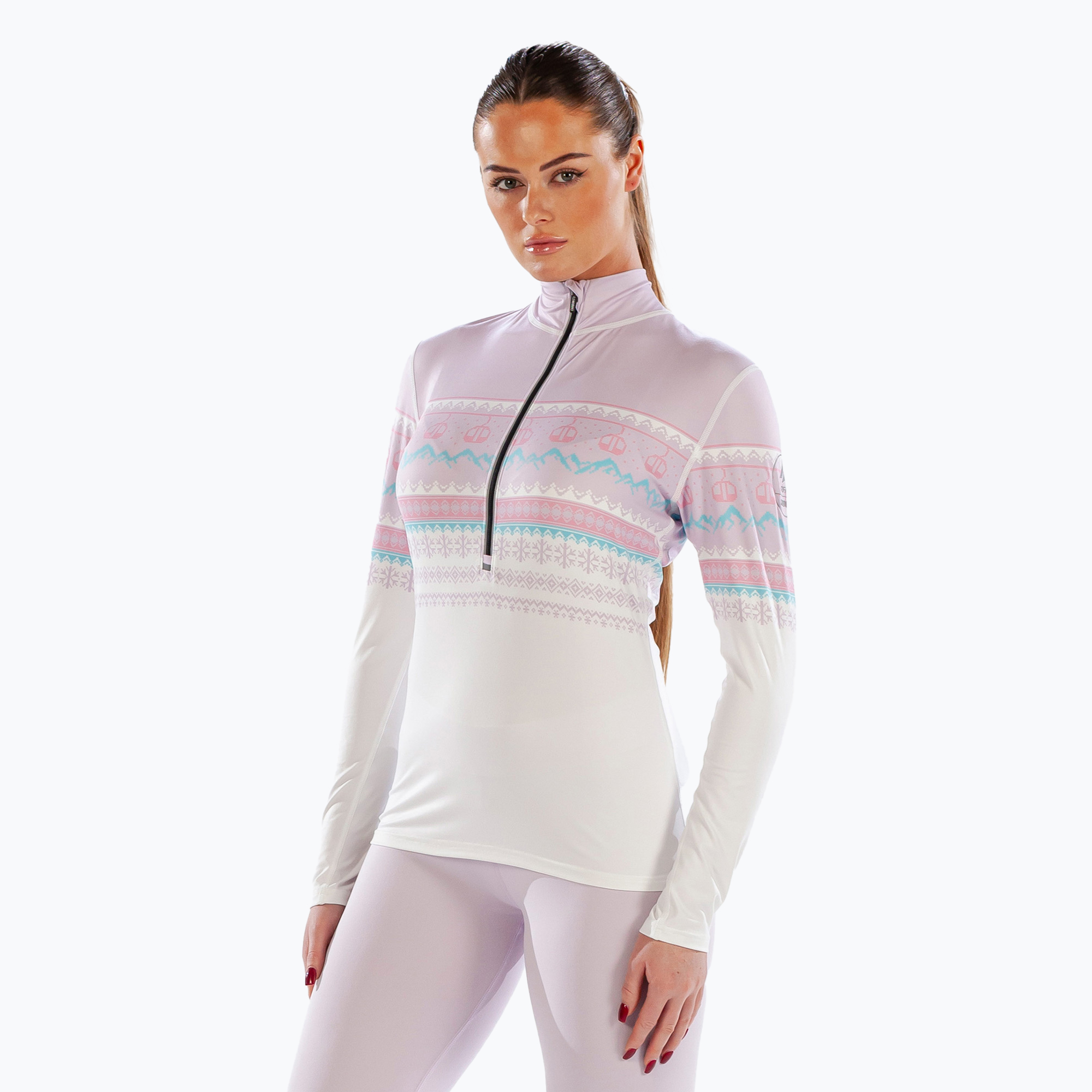 Women's Surfanic Cozy CarbonDri Limited Edition Zip Neck thermal longsleeve pink (S)