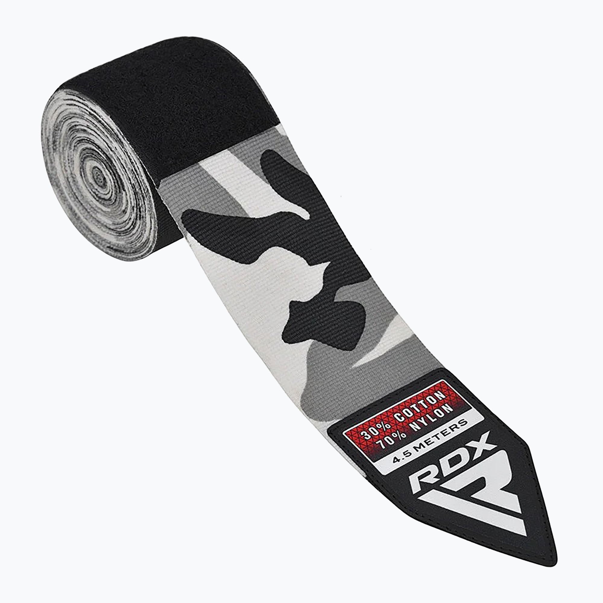 Boxing bandages RDX HWX-RC+ camo gray (450 cm)