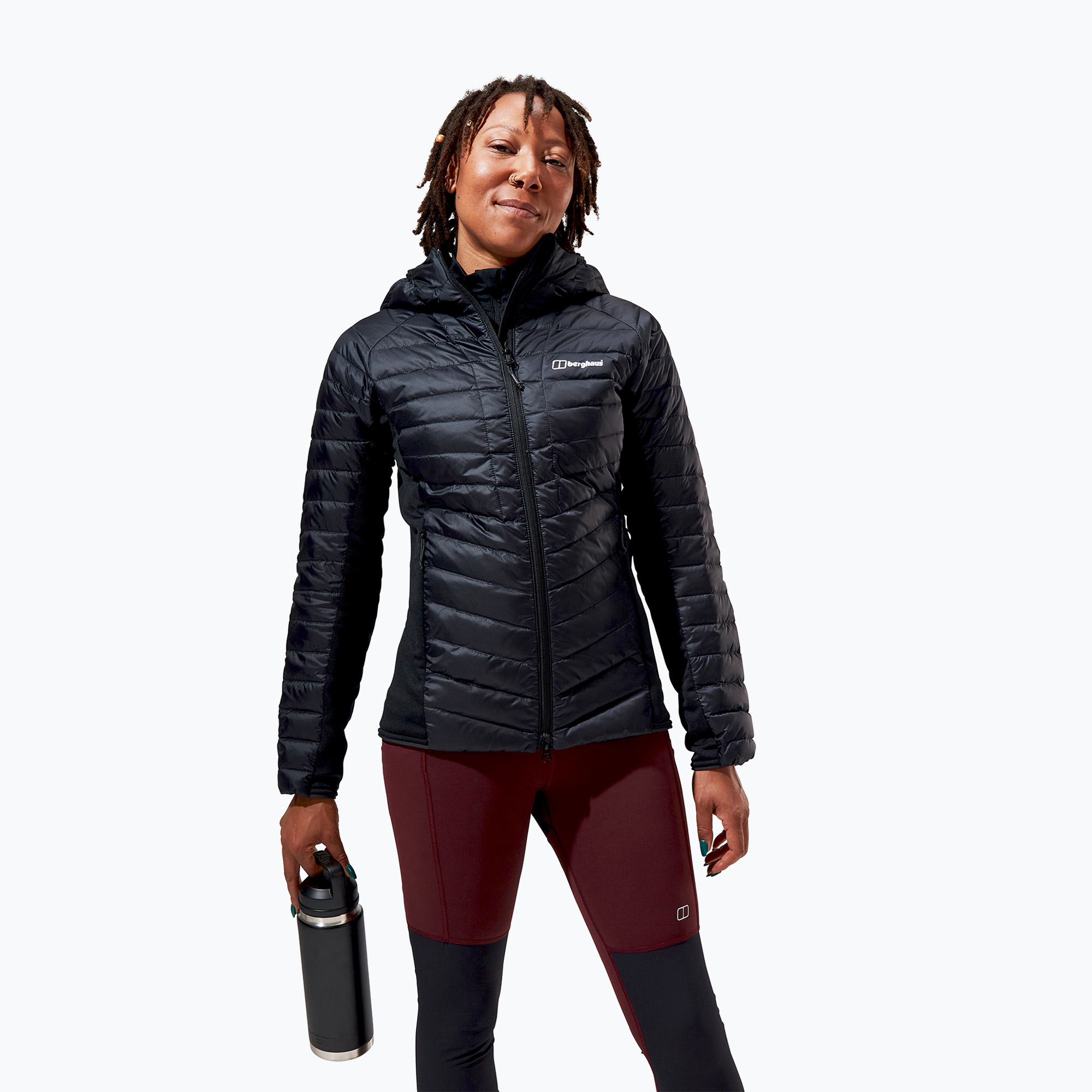 Berghaus women's down jacket Tephra Stretch Reflect 2.0 Hoody black (L)