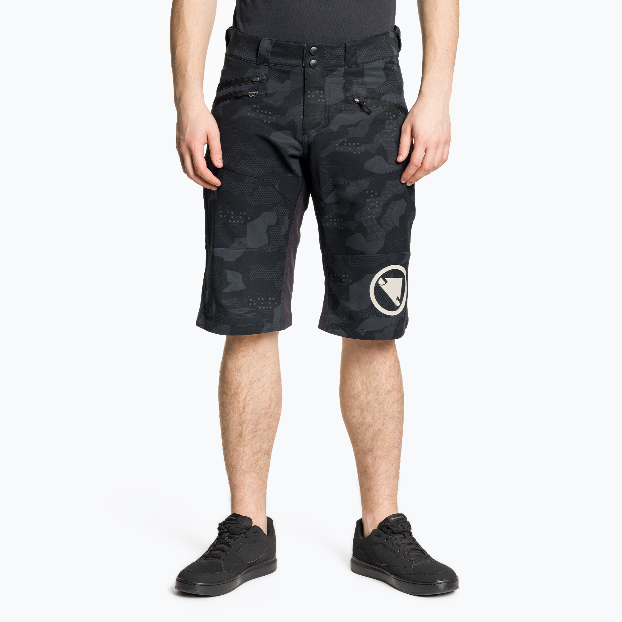 Men's Endura Singletrack II Short black camo cycling shorts (2XL)