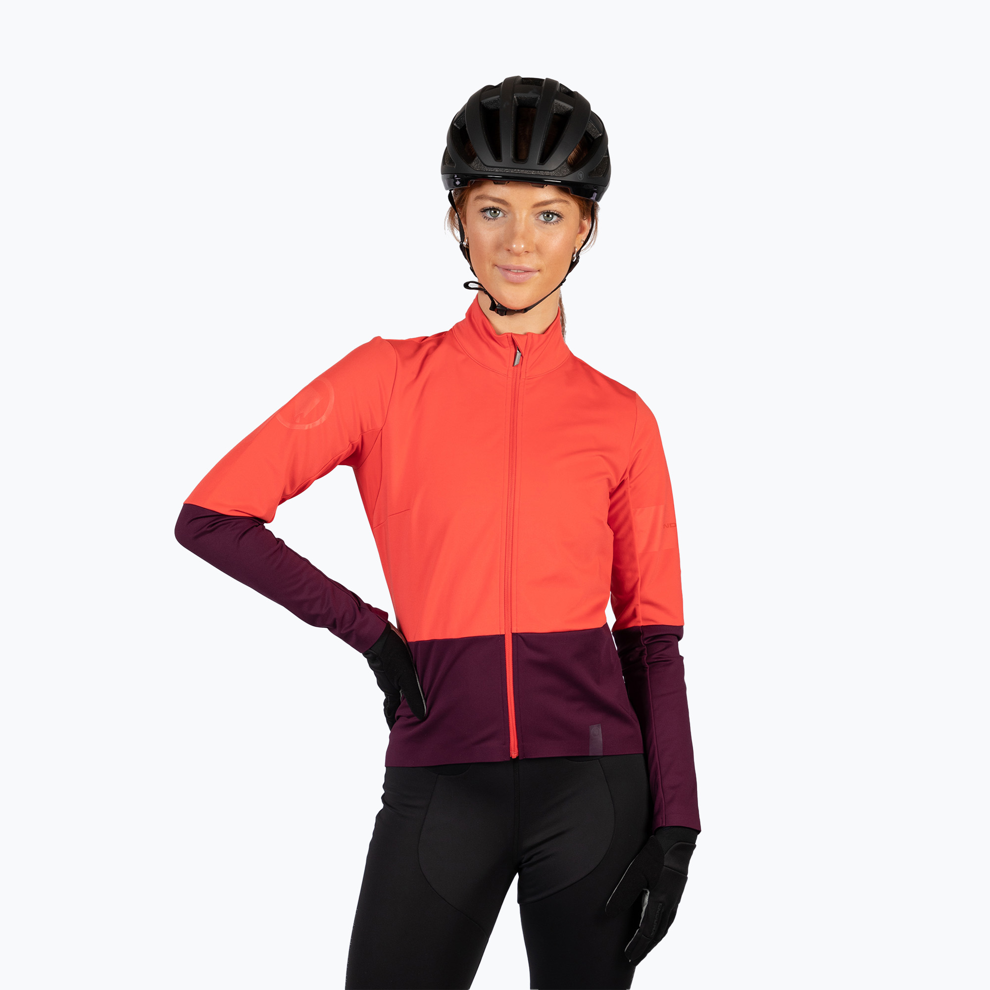 Endura FS260 Jetstream aubergine women's cycling longsleeve (M)