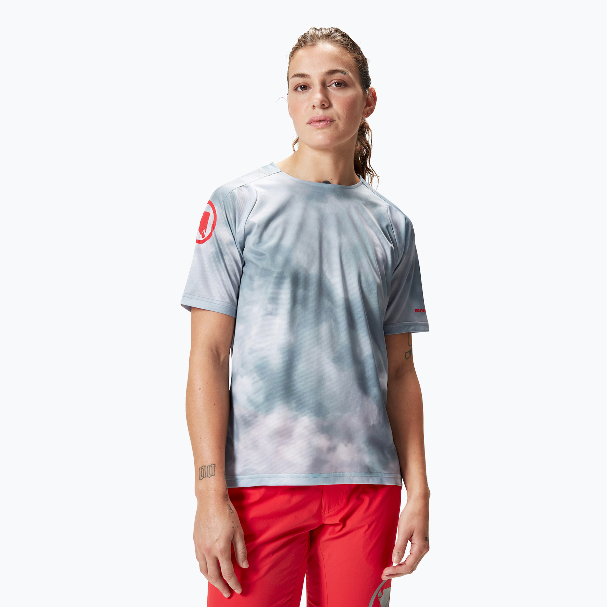 Women's cycling jersey Endura Cloud Ltd S/S dreich grey (S)