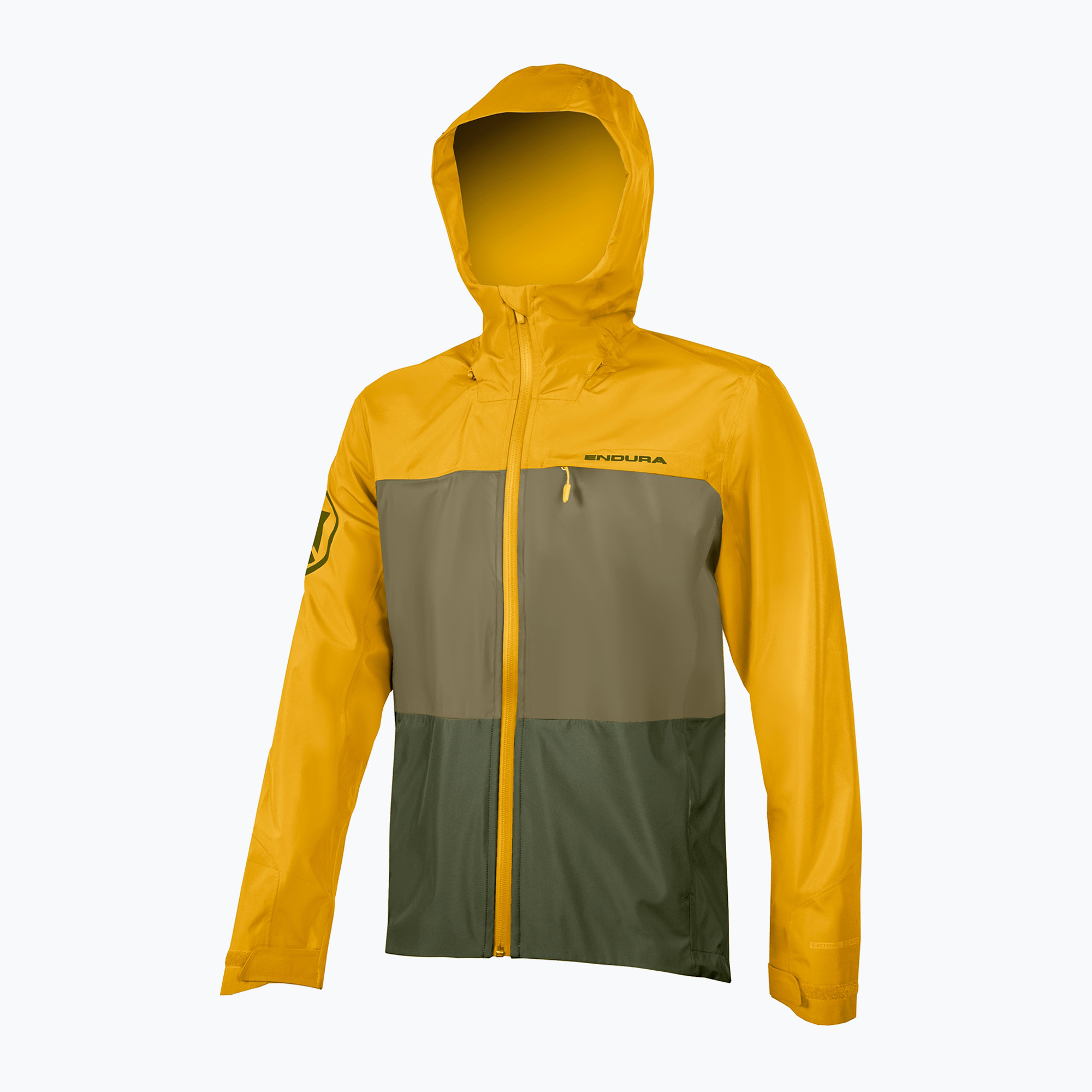 Men's Endura Singletrack II Waterproof mustard cycling jacket (S)