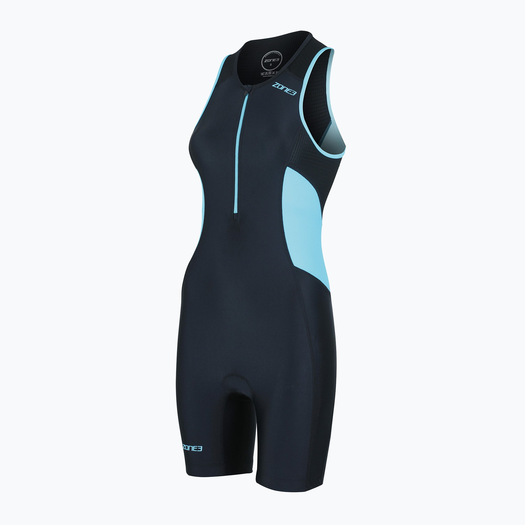 Women's triathlon suit ZONE3 Activate Trisuit black/turquoise (L)