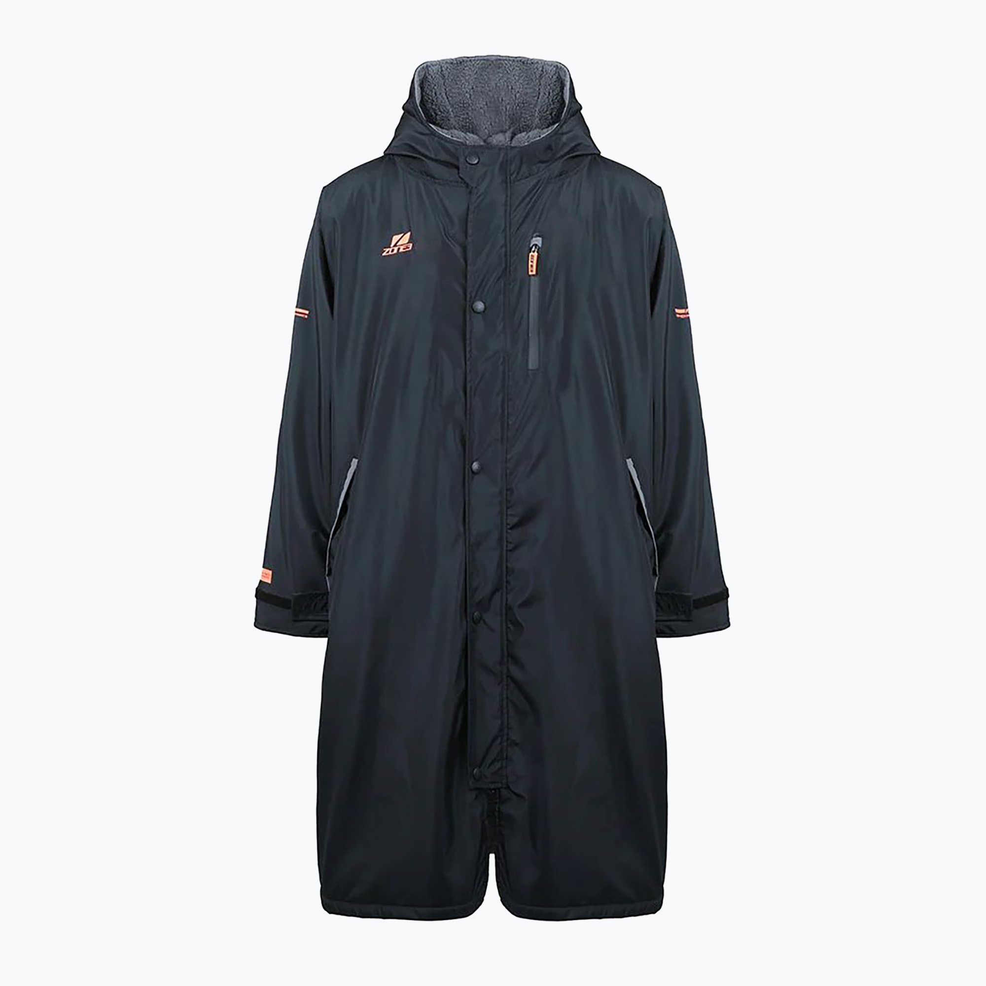 ZONE3 Recycled Robe Parka coat black/grey/orange (L)