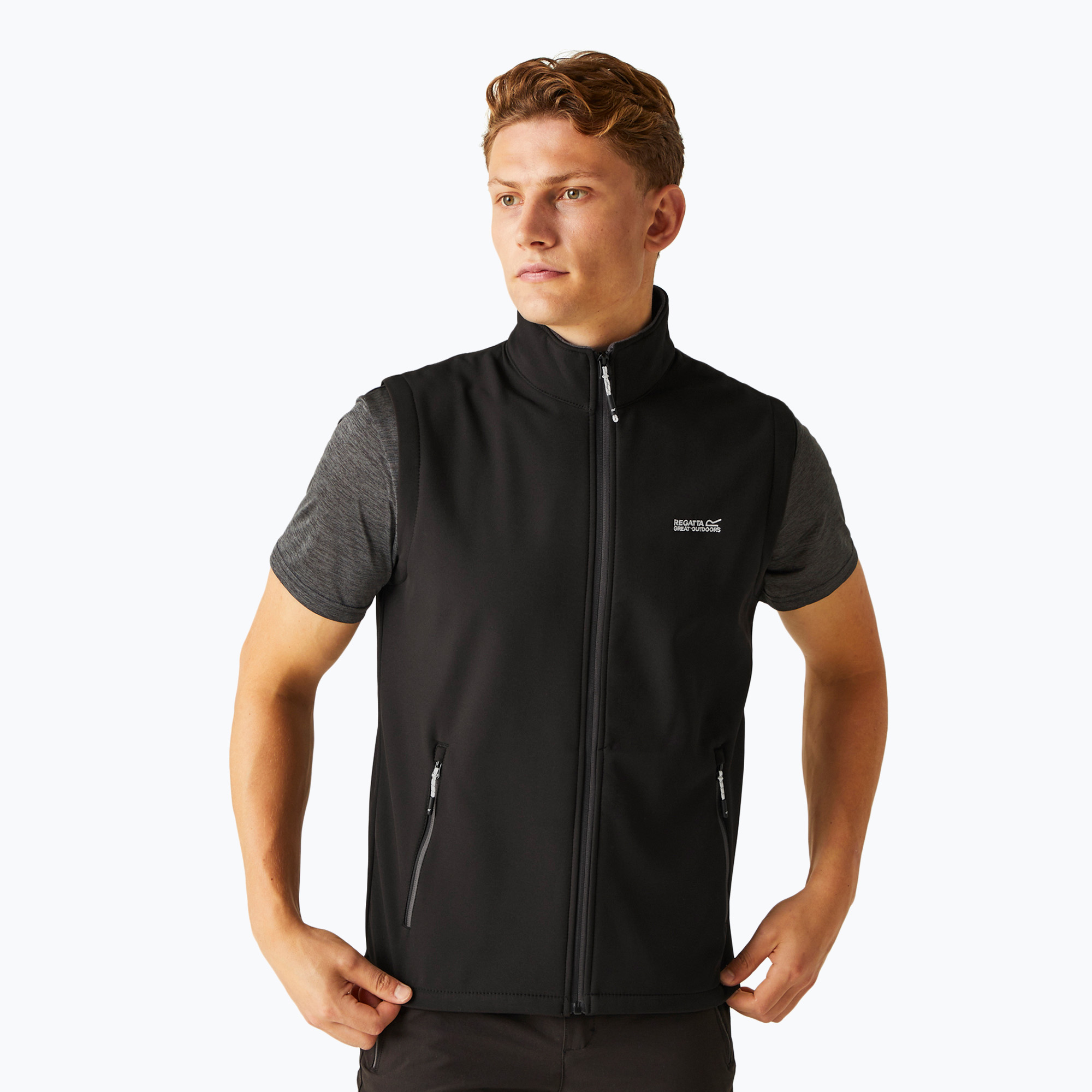 Men's sleeveless REGATTA Bradwell III B/W black (XXL)
