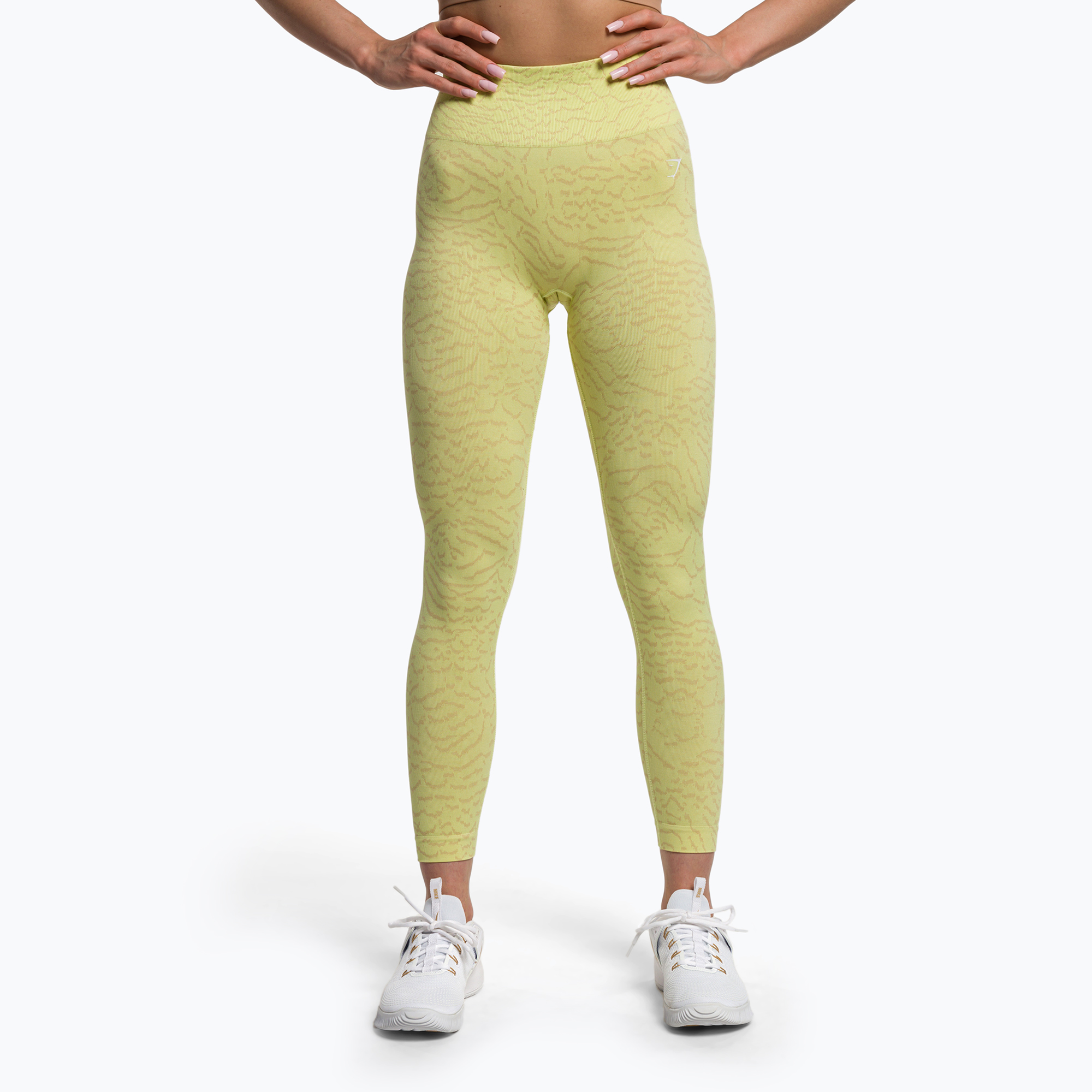 Women's training leggings Gymshark Adapt Animal Seamless firefly green (XXL)