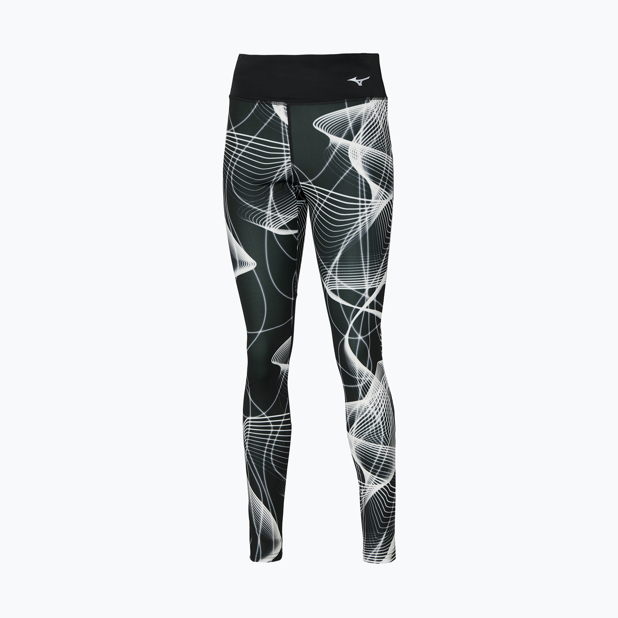 Women's running leggings Mizuno Printed black (S)