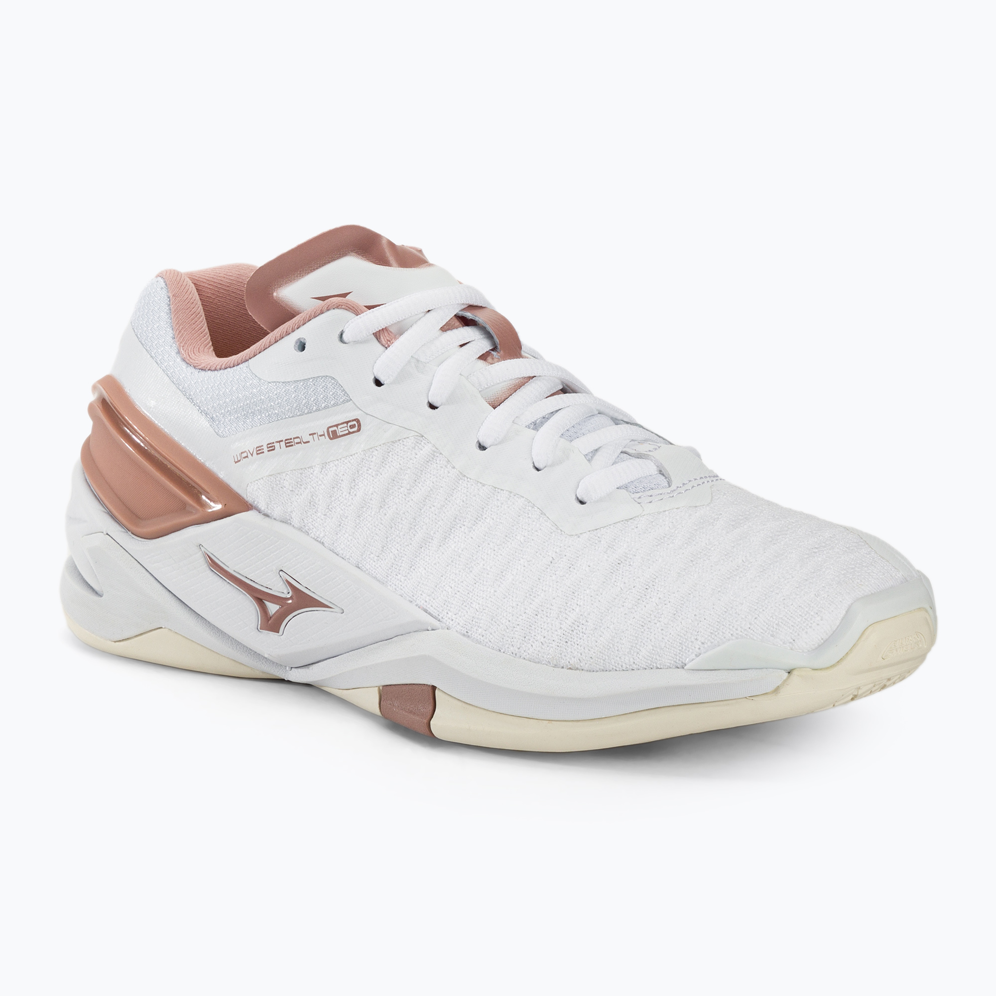 Women's handball shoes Mizuno Wave Stealth Neo white/rose/snow white (37 EU)