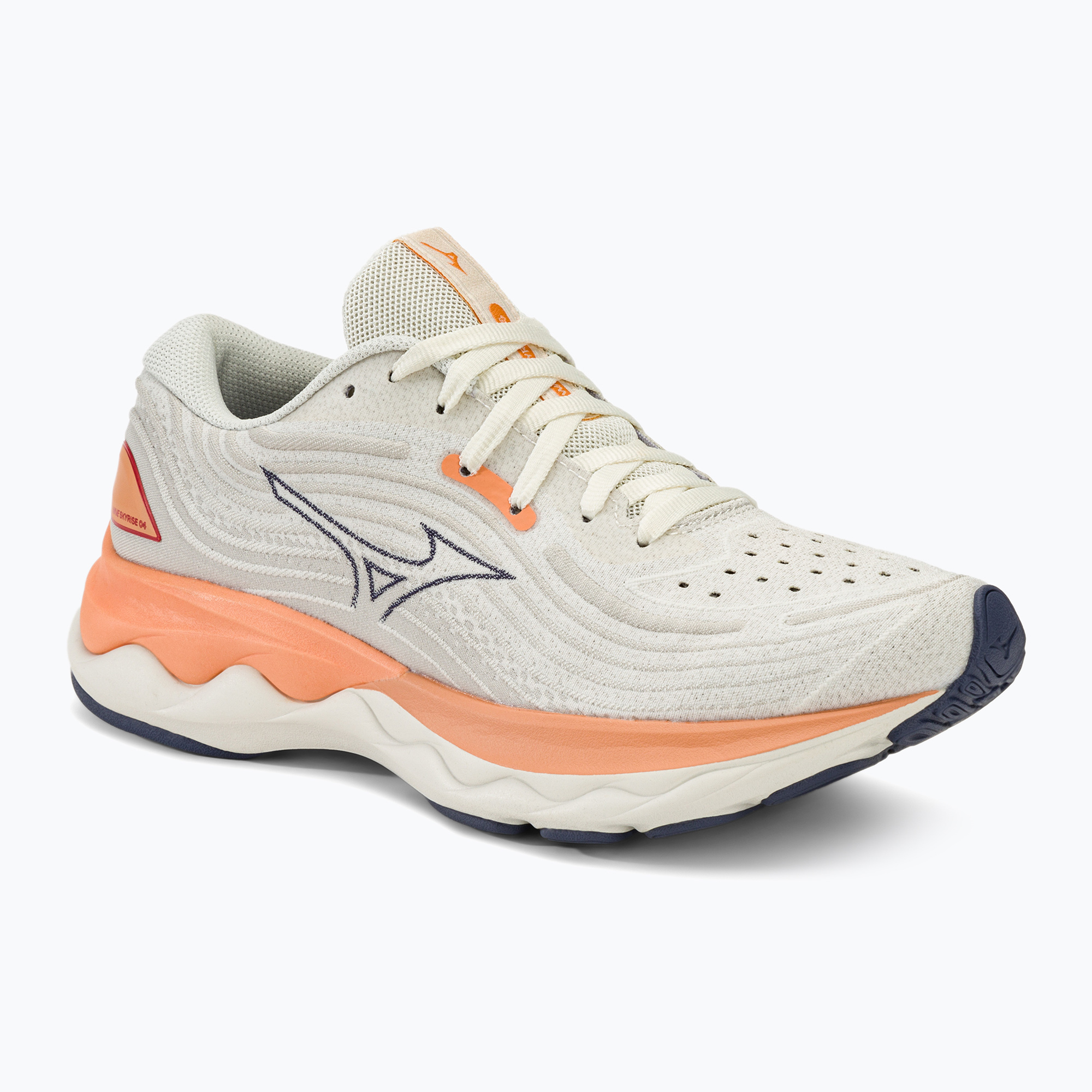 Women's running shoes Mizuno Wave Skyrise 4 snow white/blue/coral reef (38.5 EU)