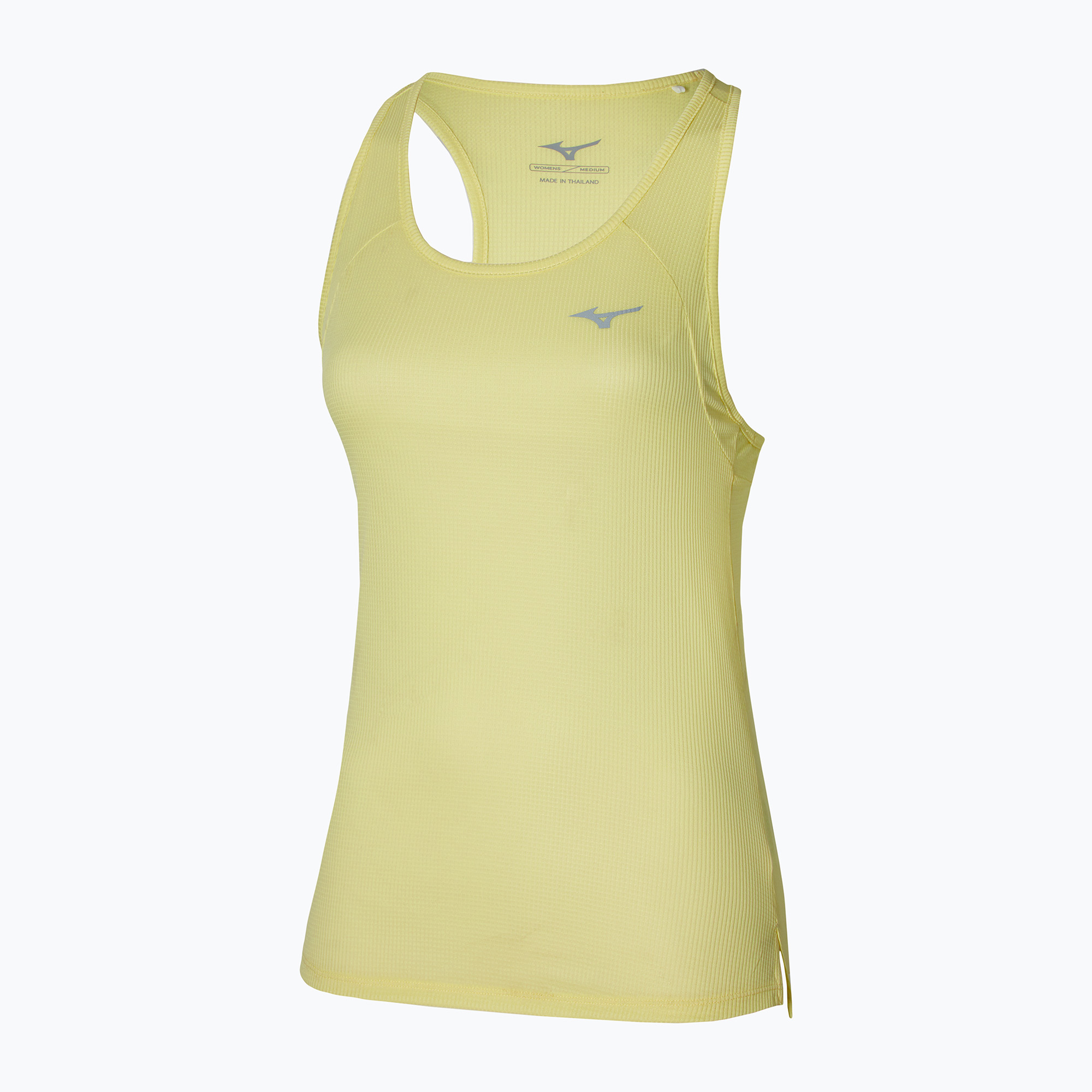 Women's running tank top Mizuno DryAeroFlow Tank pale lime yellow (L)
