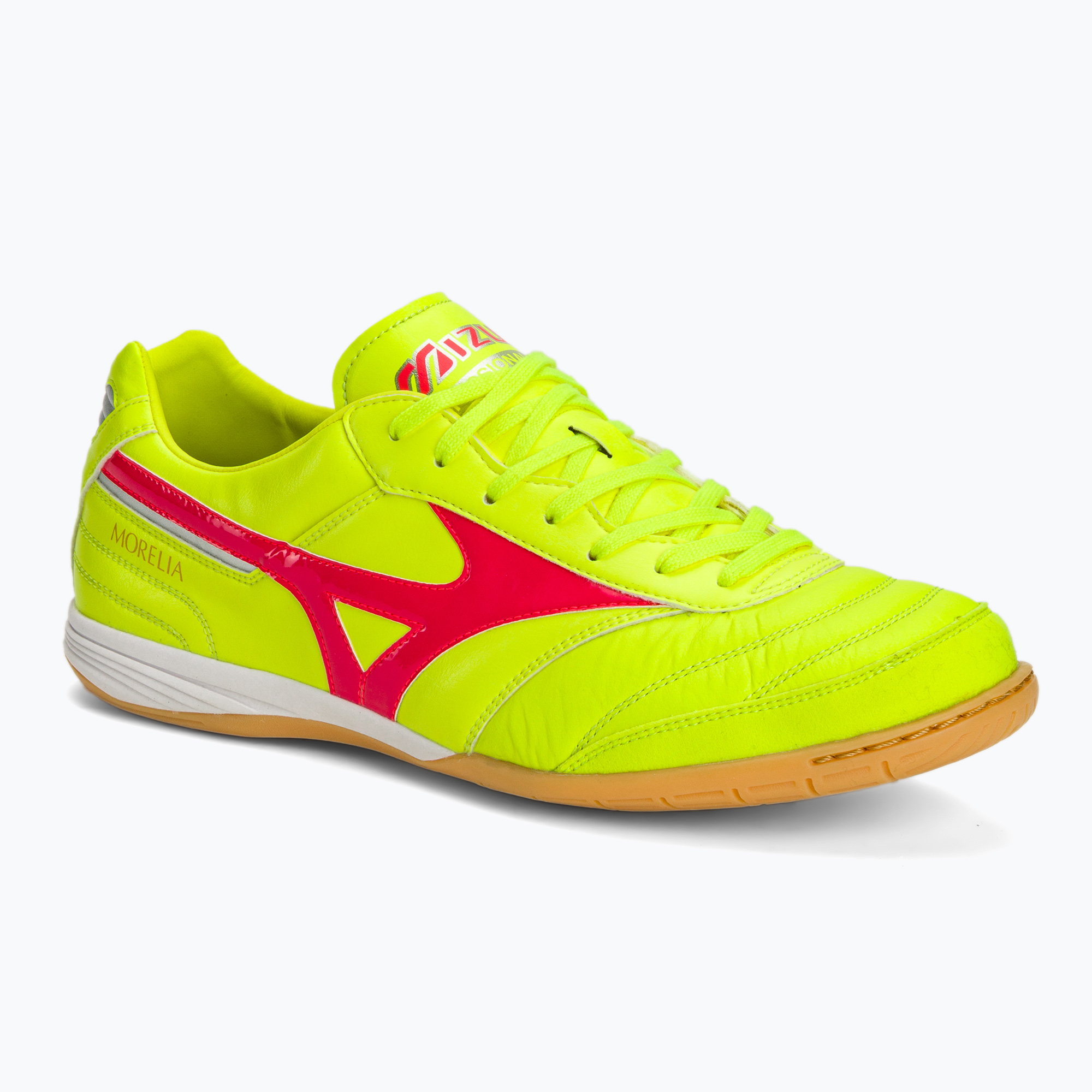 Mizuno Morelia Sala Elite IN safety yellow/fiery coral 2/galaxy silver men's football boots (39 EU)
