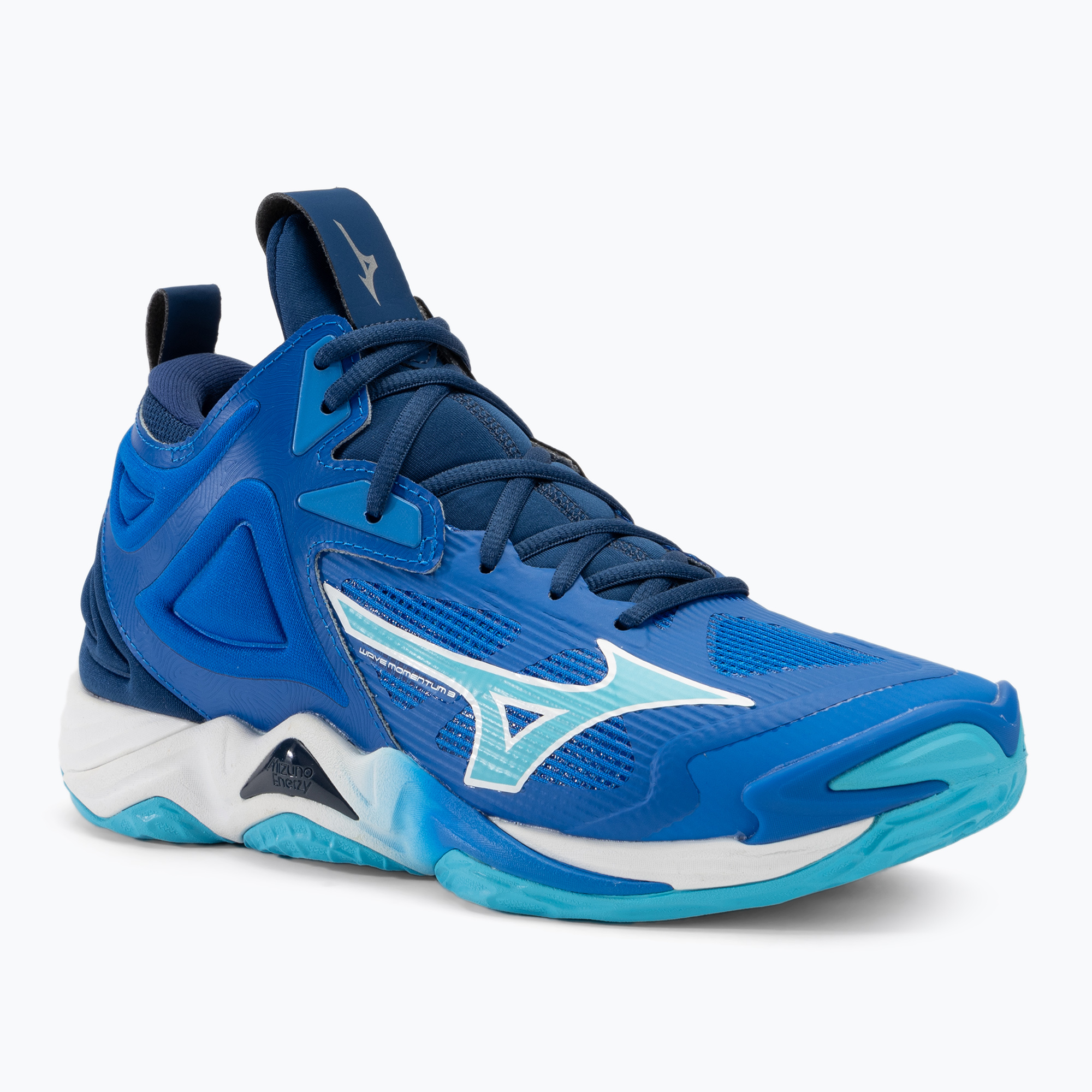 Men's volleyball shoes Mizuno Wave Momentum 3 Mid mugen blue/white/estate blue (43 EU)