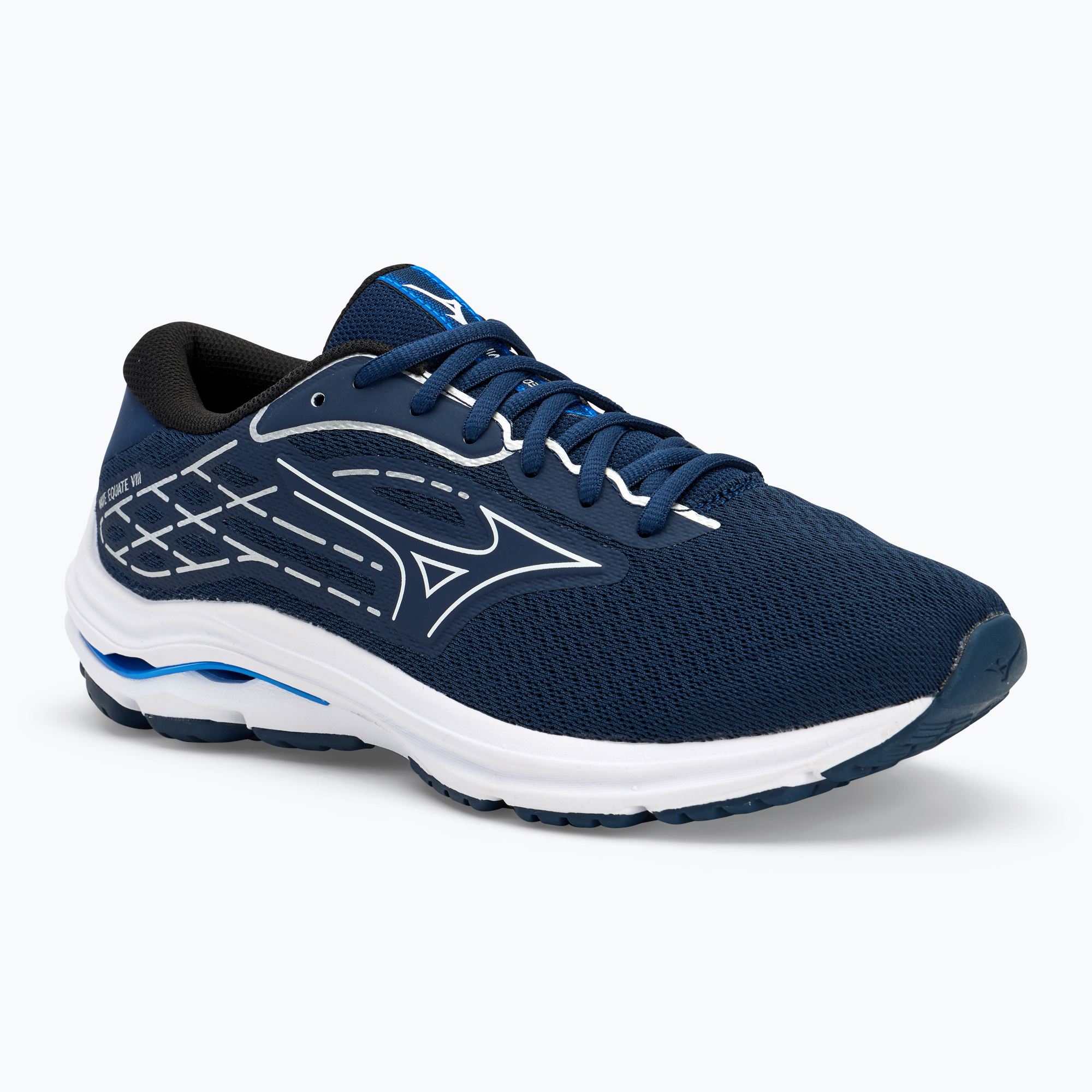 Men's running shoes Mizuno Wave Equate 8 pageant blue/white/silver (46 EU)