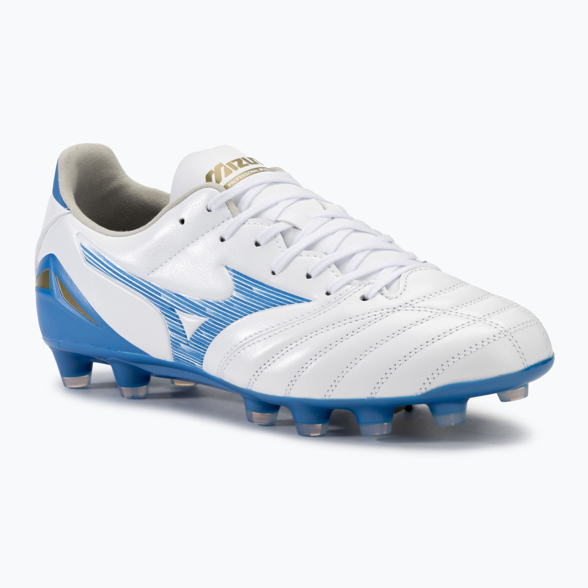 Men's Mizuno Morelia Neo IV Pro FG laser blue/white football boots (44.5 EU)