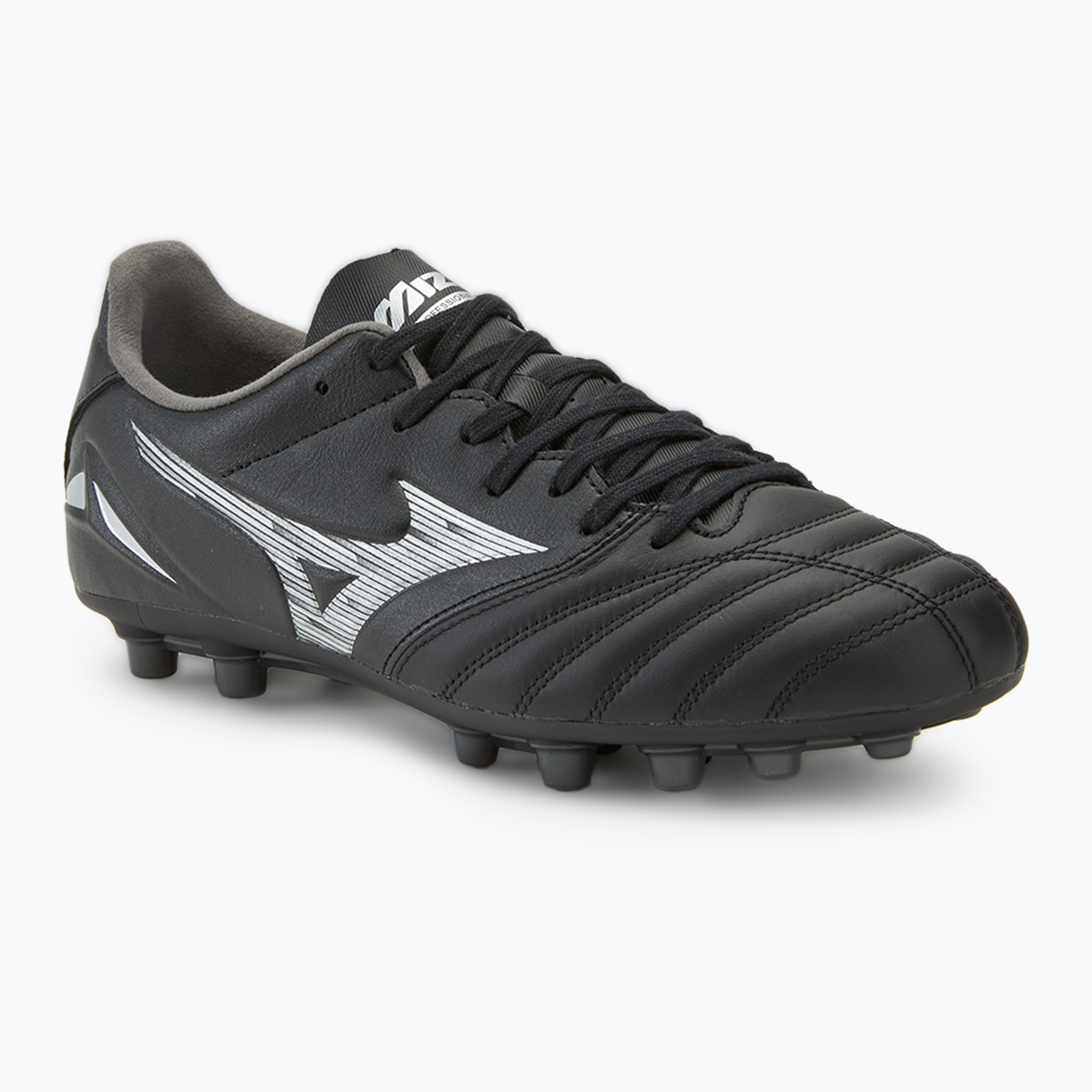 Men's Mizuno Morelia Neo IV Pro AG black/galaxy silver football boots (40.5 EU)