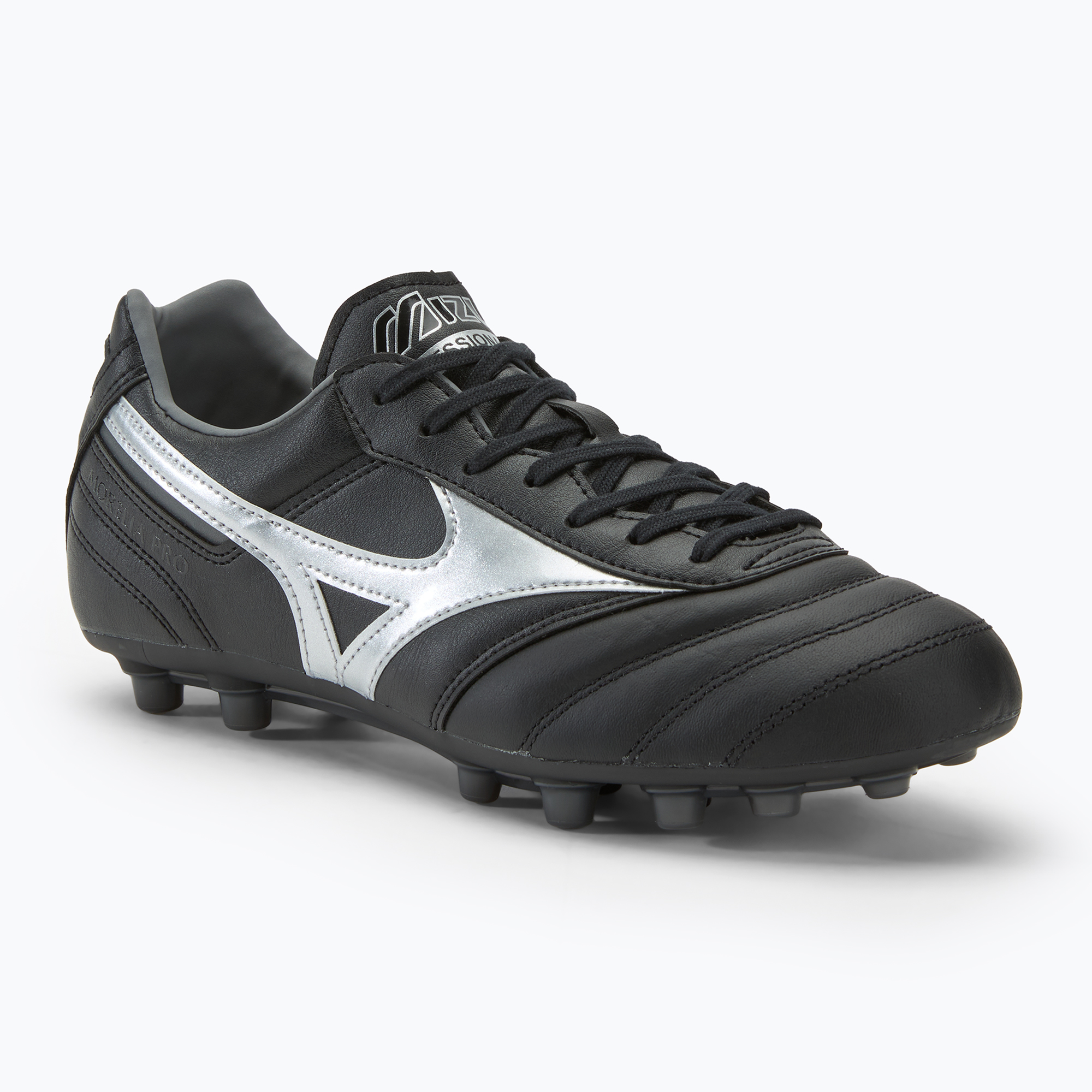Men's Mizuno Morelia II Pro AG football boots black/galaxy silver/dark shadow (40 EU)