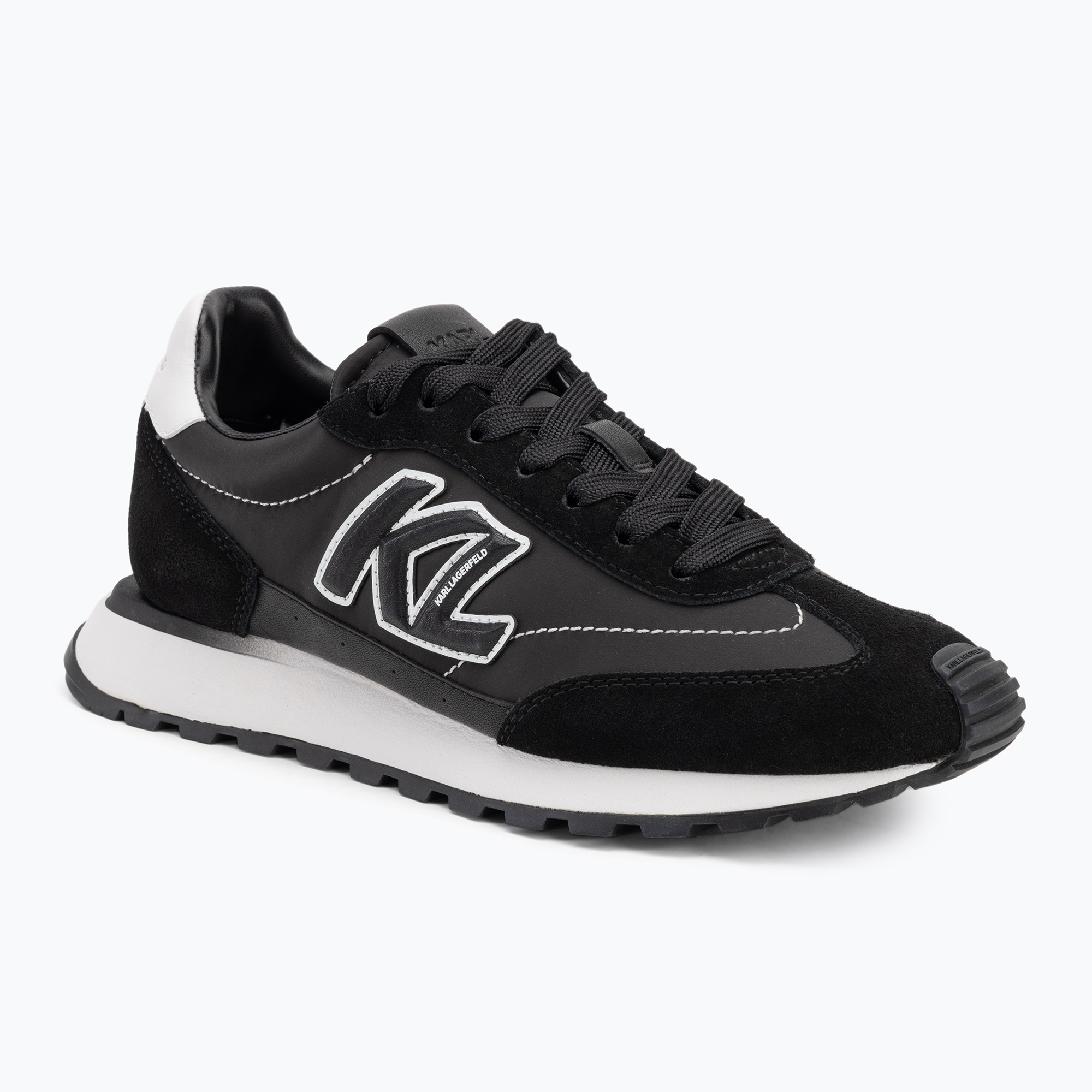 KARL LAGERFELD women's shoes Kairo Kl Sidetrim black leather/textille (38 EU)