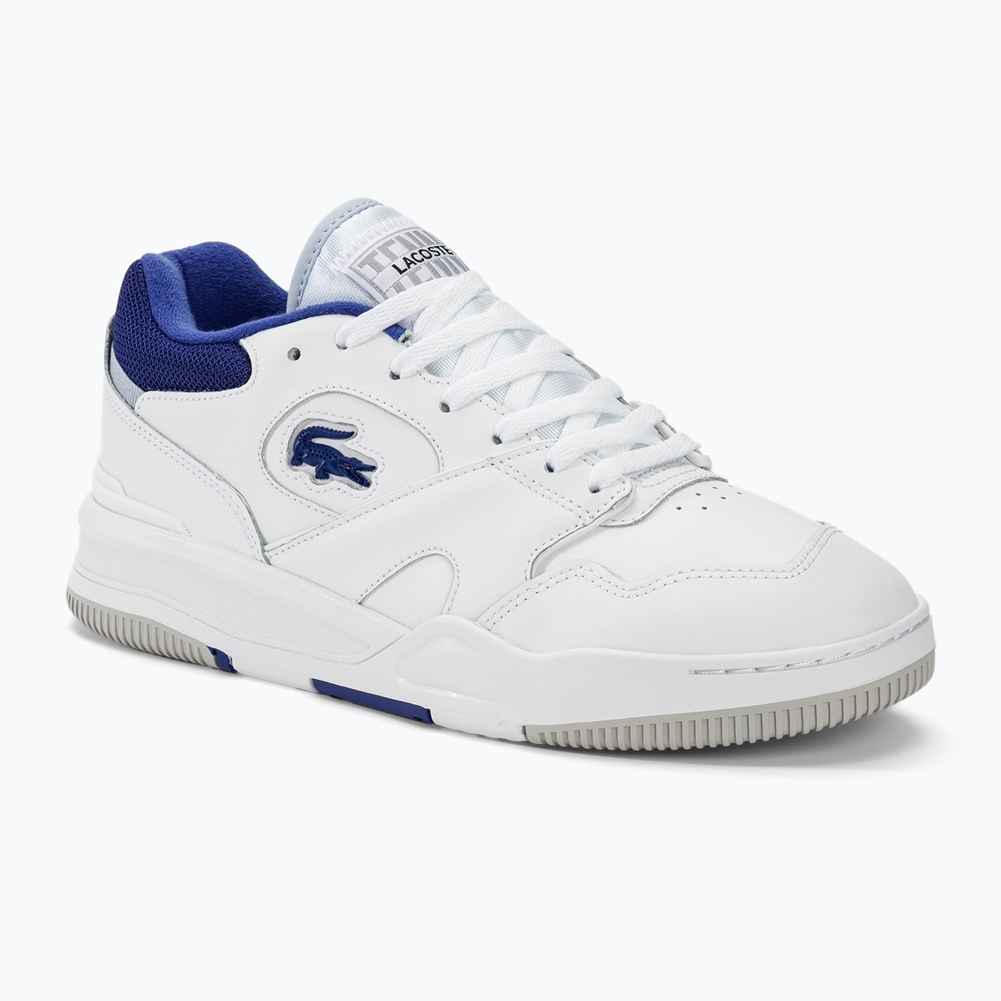 Lacoste men's shoes 47SMA0061 white / blue (44 EU)