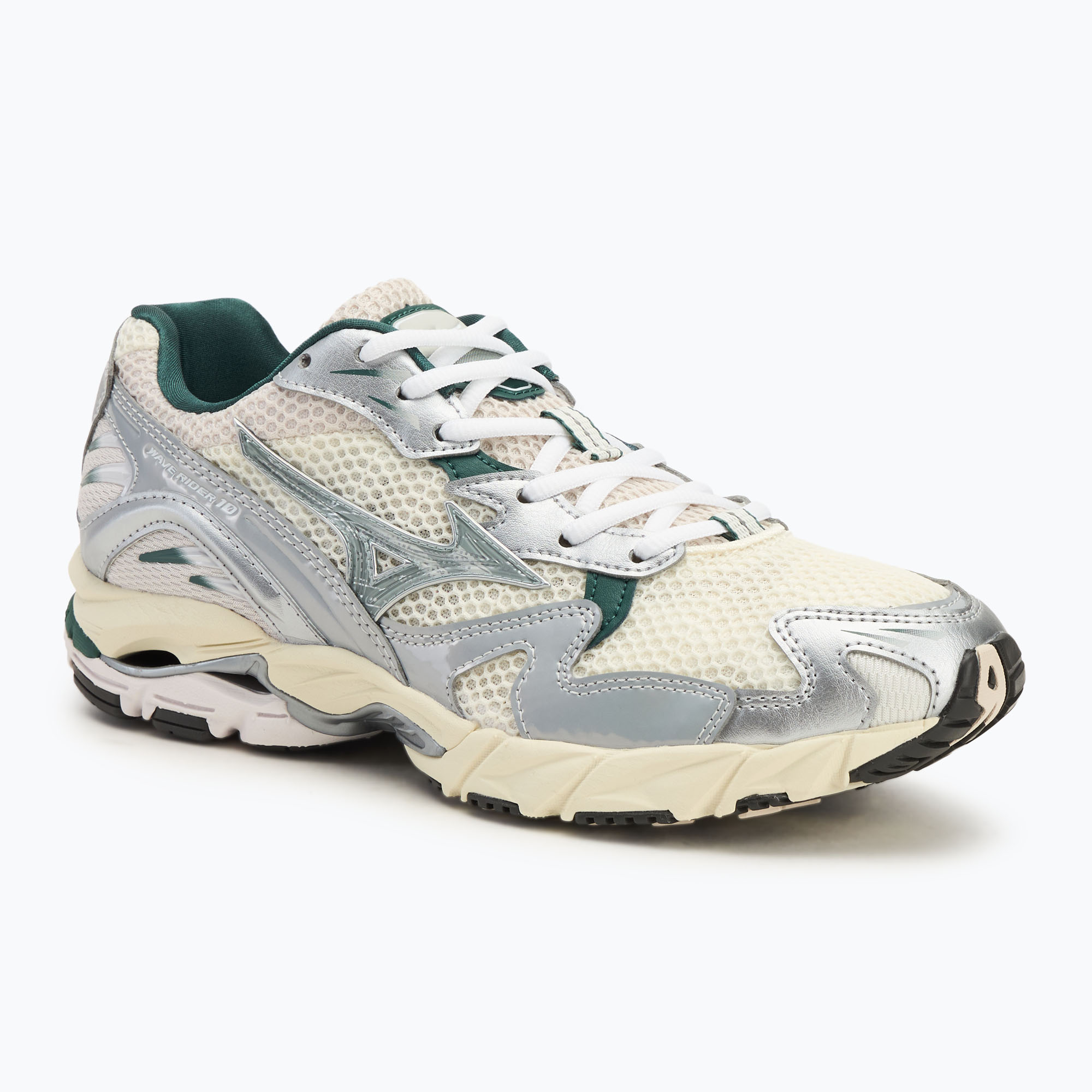 Mizuno Wave Rider 10 shoes mizsnowwhite/ slate/bistrogreen