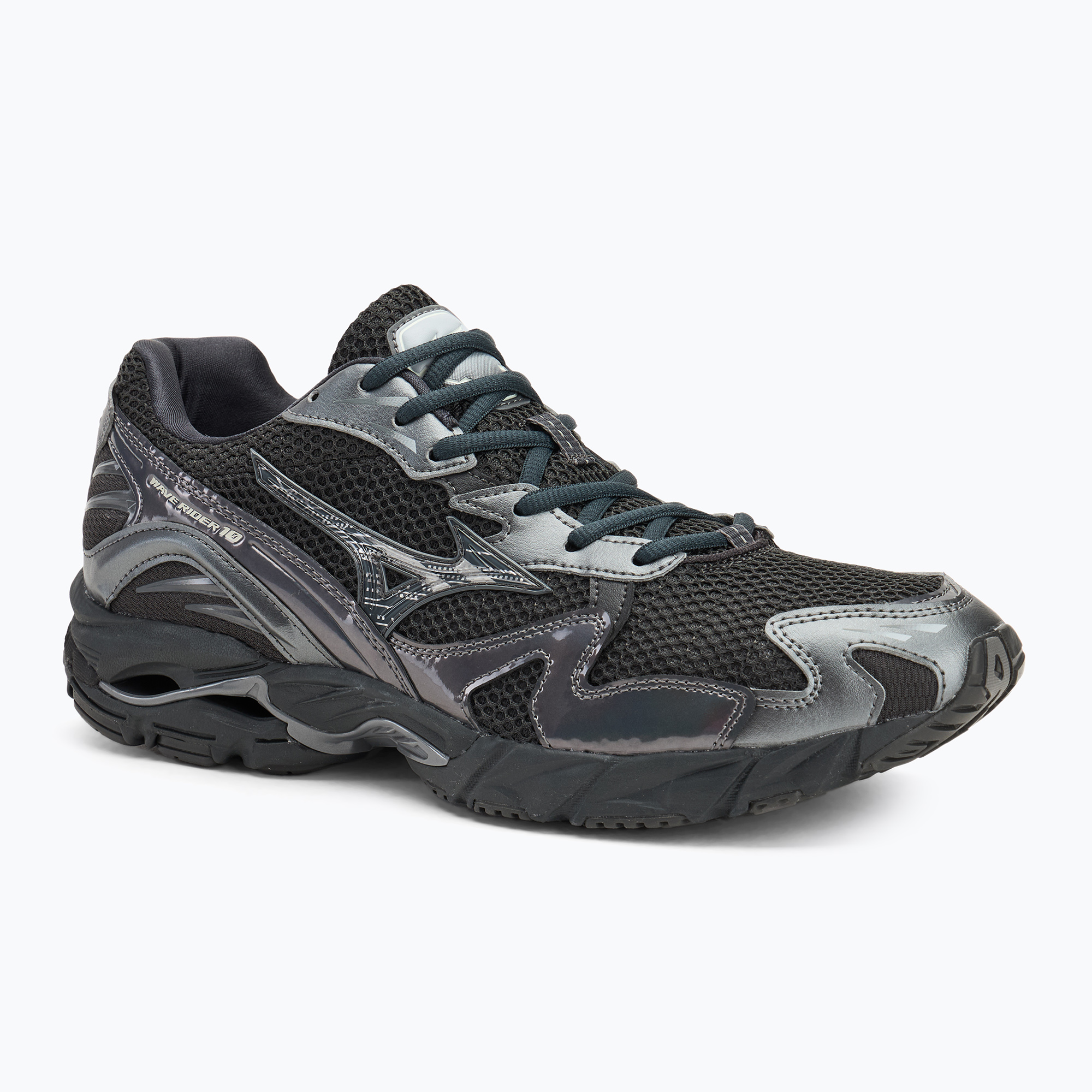 Mizuno Wave Rider 10 blacksand/ blacksand/ metallicgr shoes (44 EU)