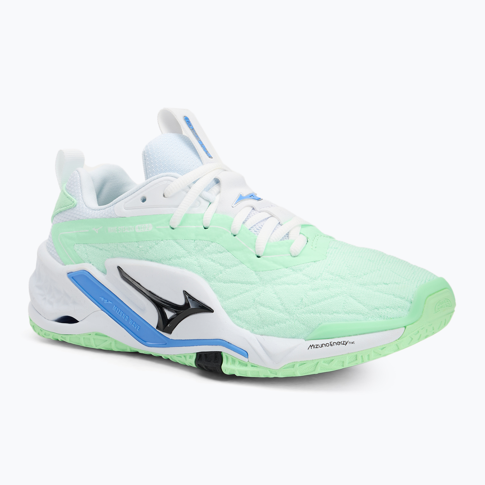 Mizuno Wave Stealth Neo 2 handball shoes mint/black/froniter blue (43 EU)