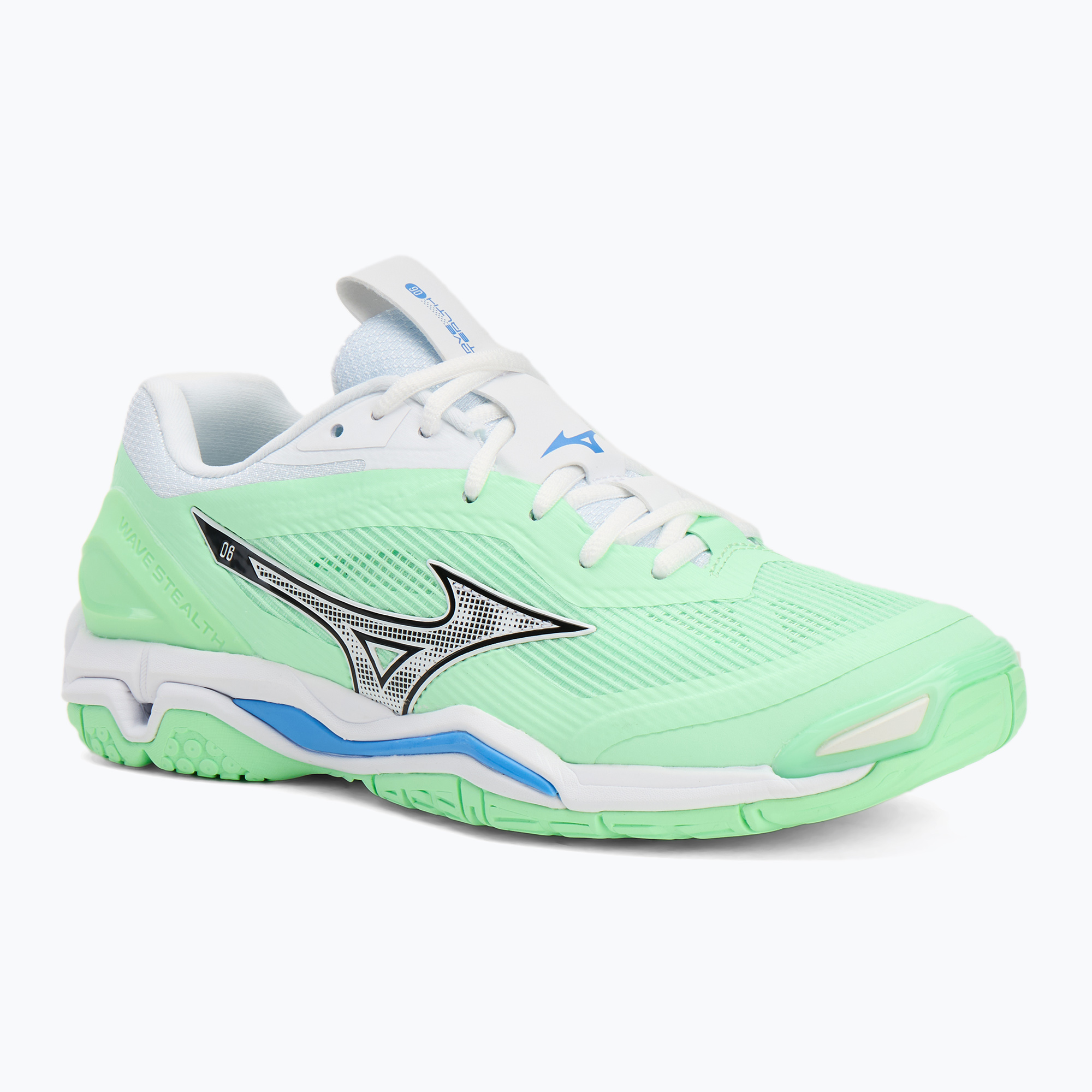 Mizuno Wave Stealth 6 neo mint/black/frontier blue shoes (43 EU)