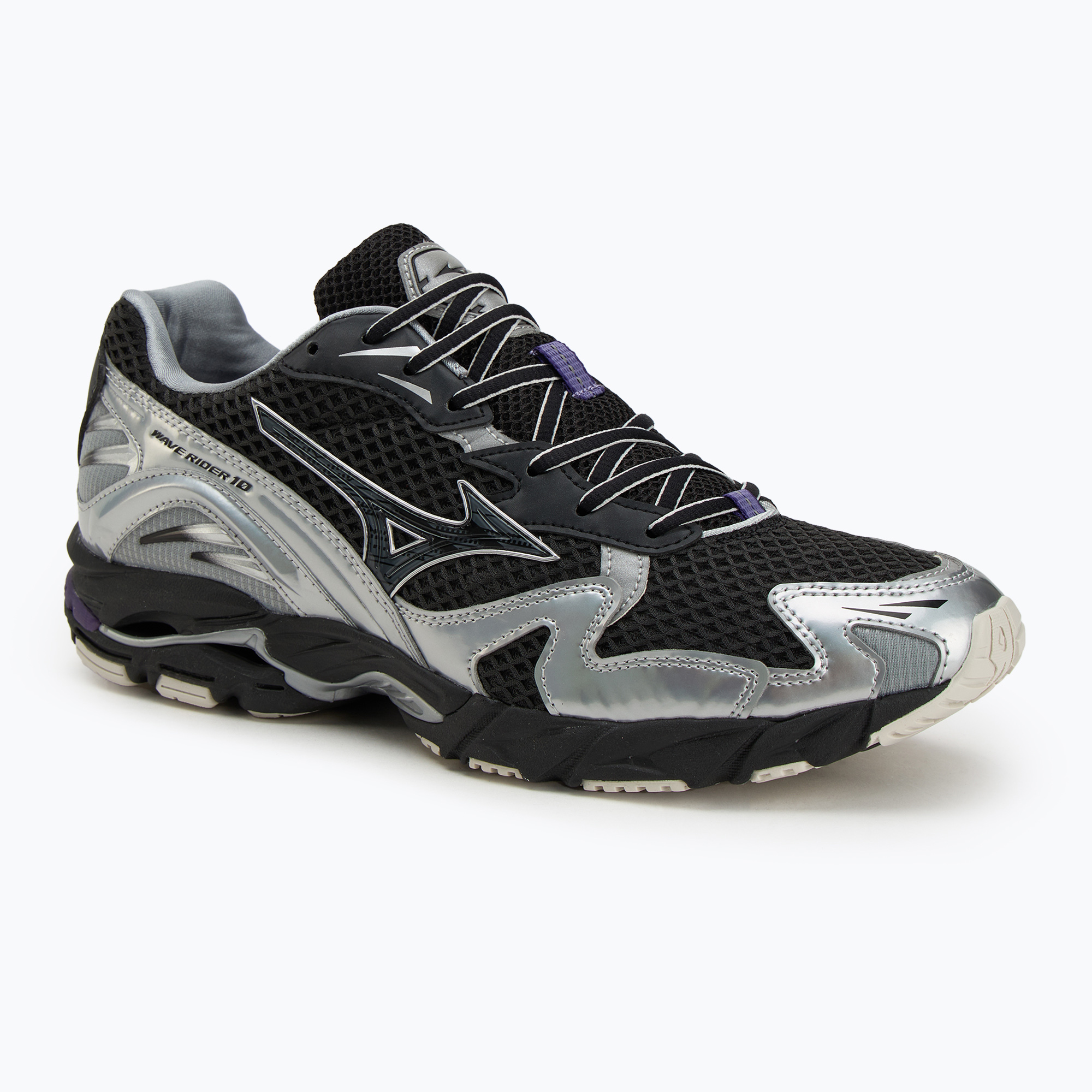 Men's shoes Mizuno Wave Rider 10 black/black sand/purple haze