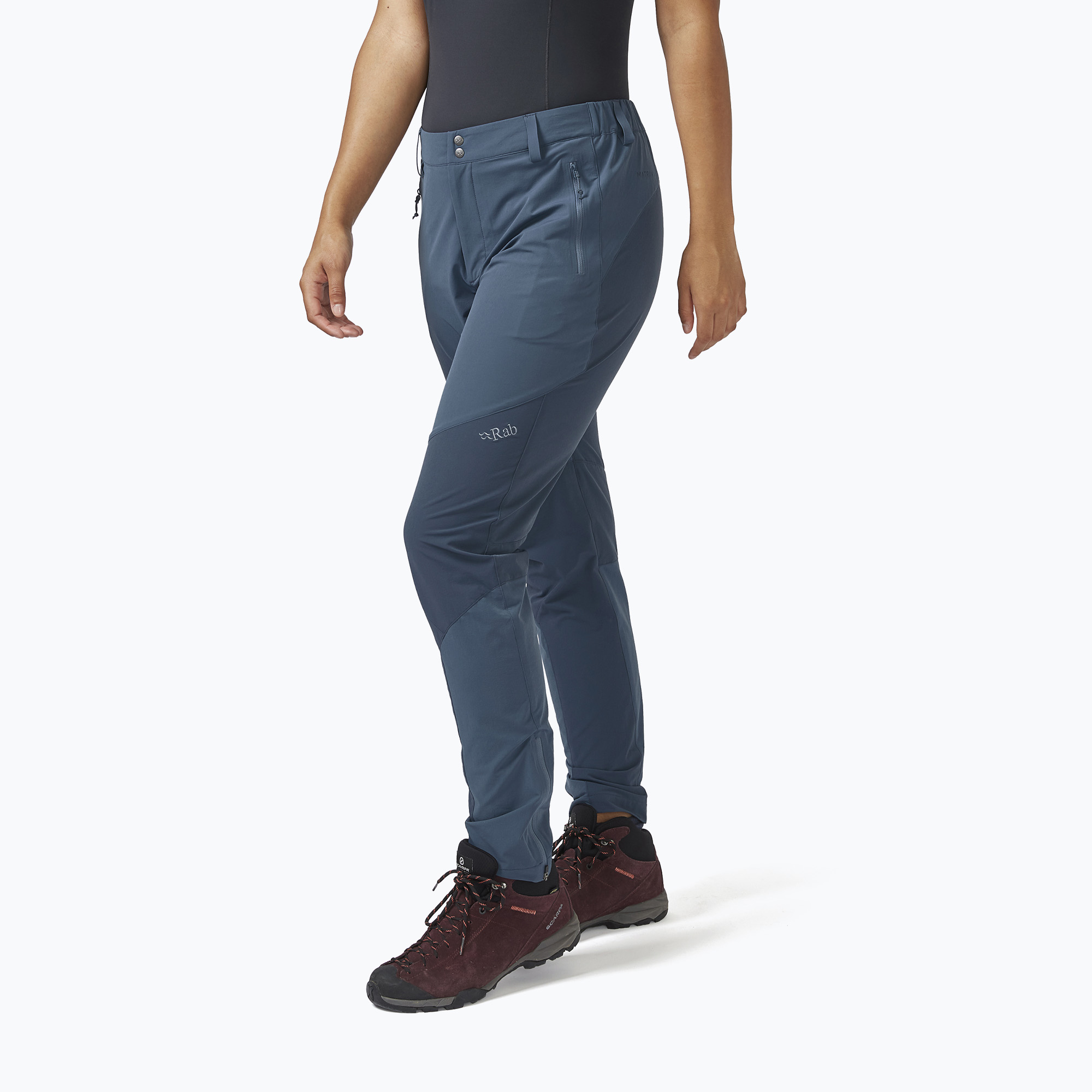 Women's softshell trousers Rab Torque Mountain orion blue/blue night