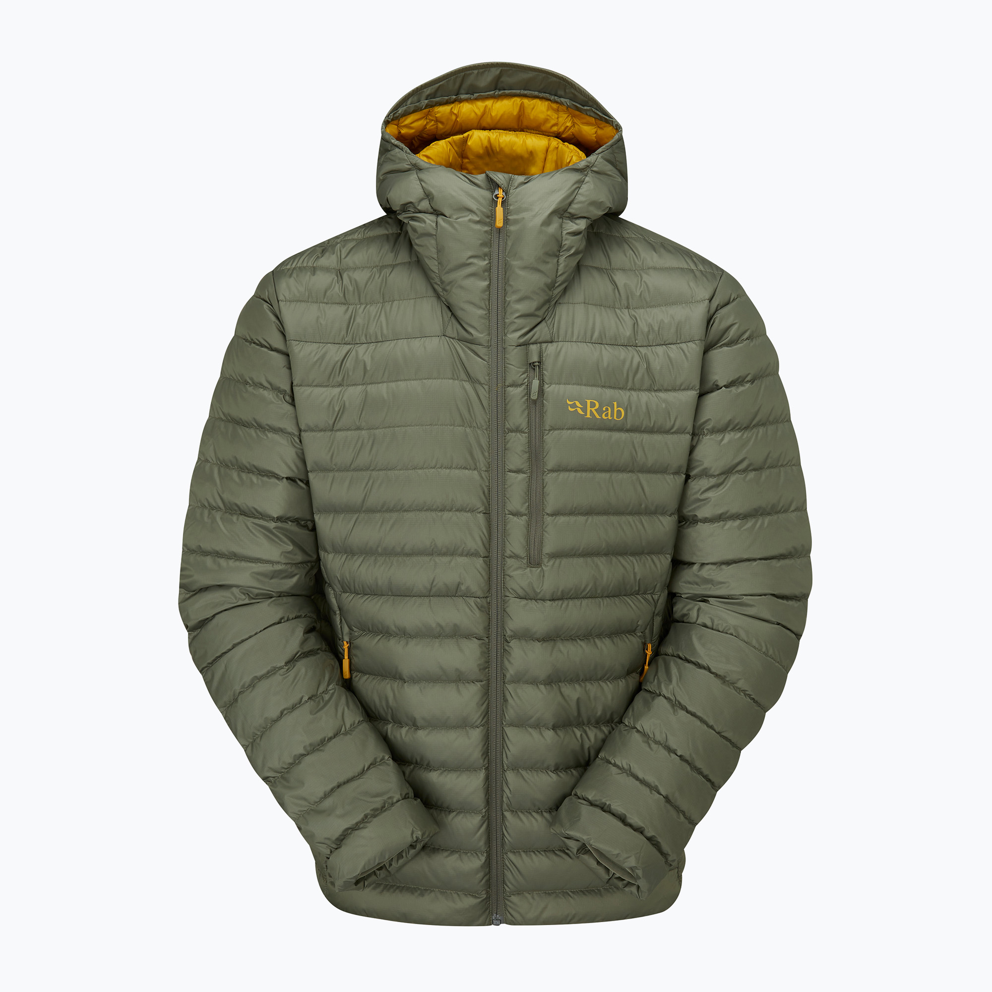 Men's Rab Microlight Alpine light khaki down jacket (S)
