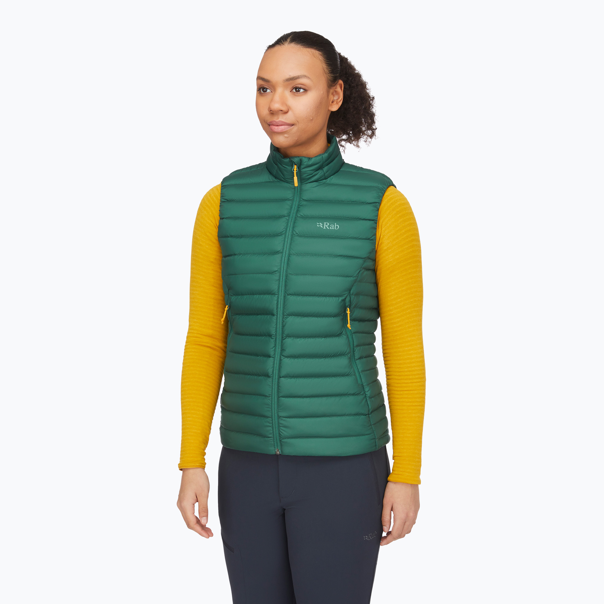 Women's Rab Microlight Vest green slate (XS)