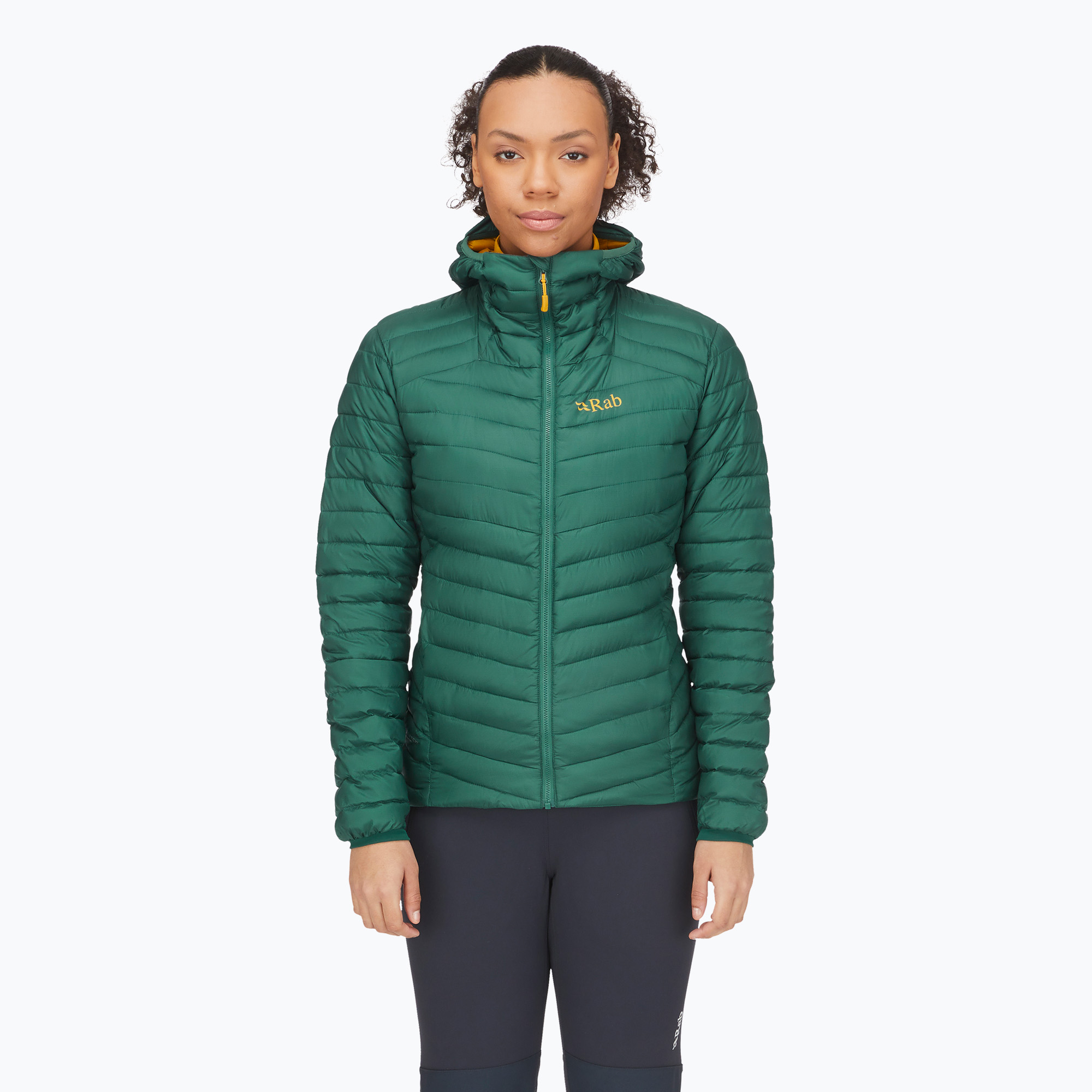 Women's insulated jacket Rab Cirrus Alpine green/sahara (M)