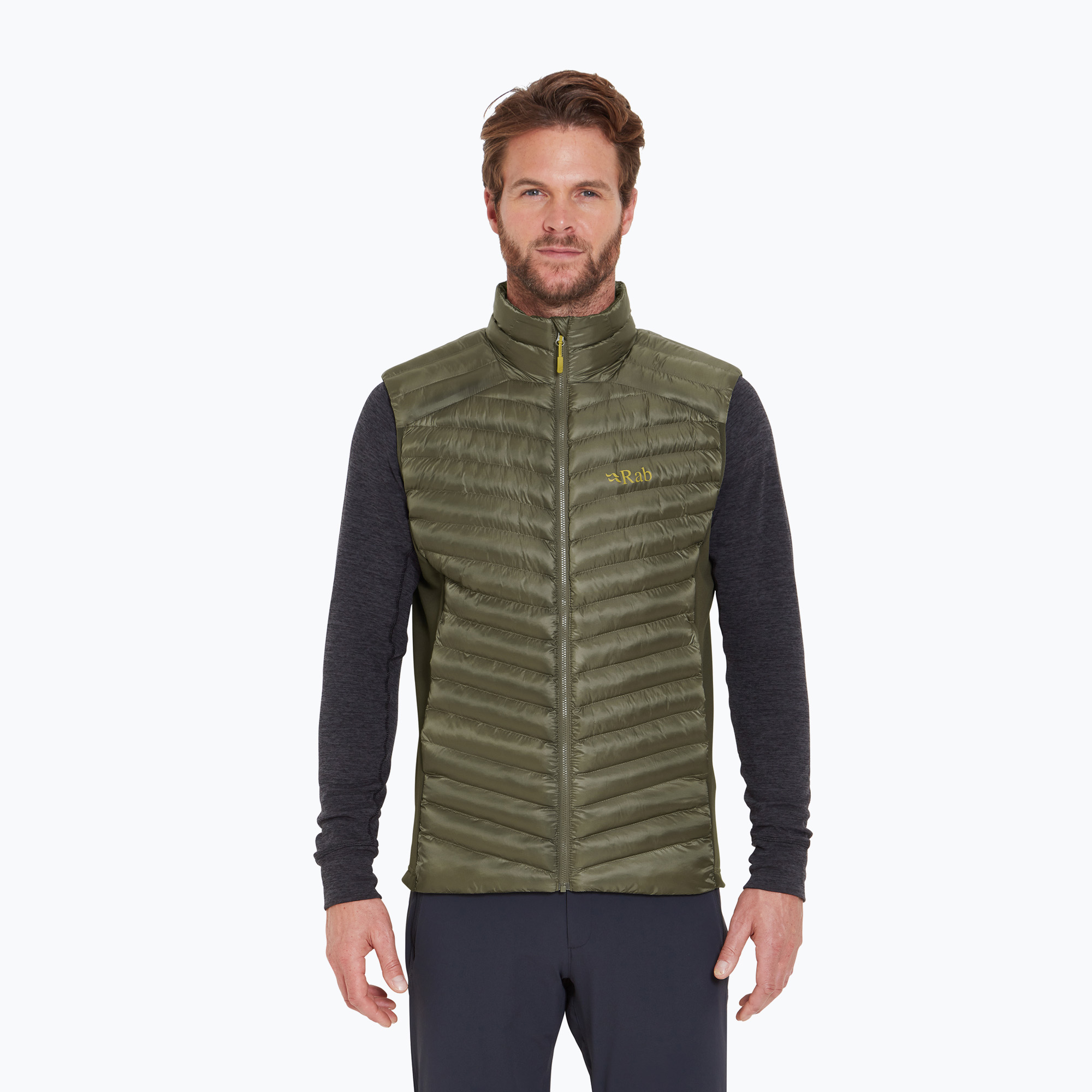 Rab Cirrus Flex light khaki/army men's sleeveless jacket (S)