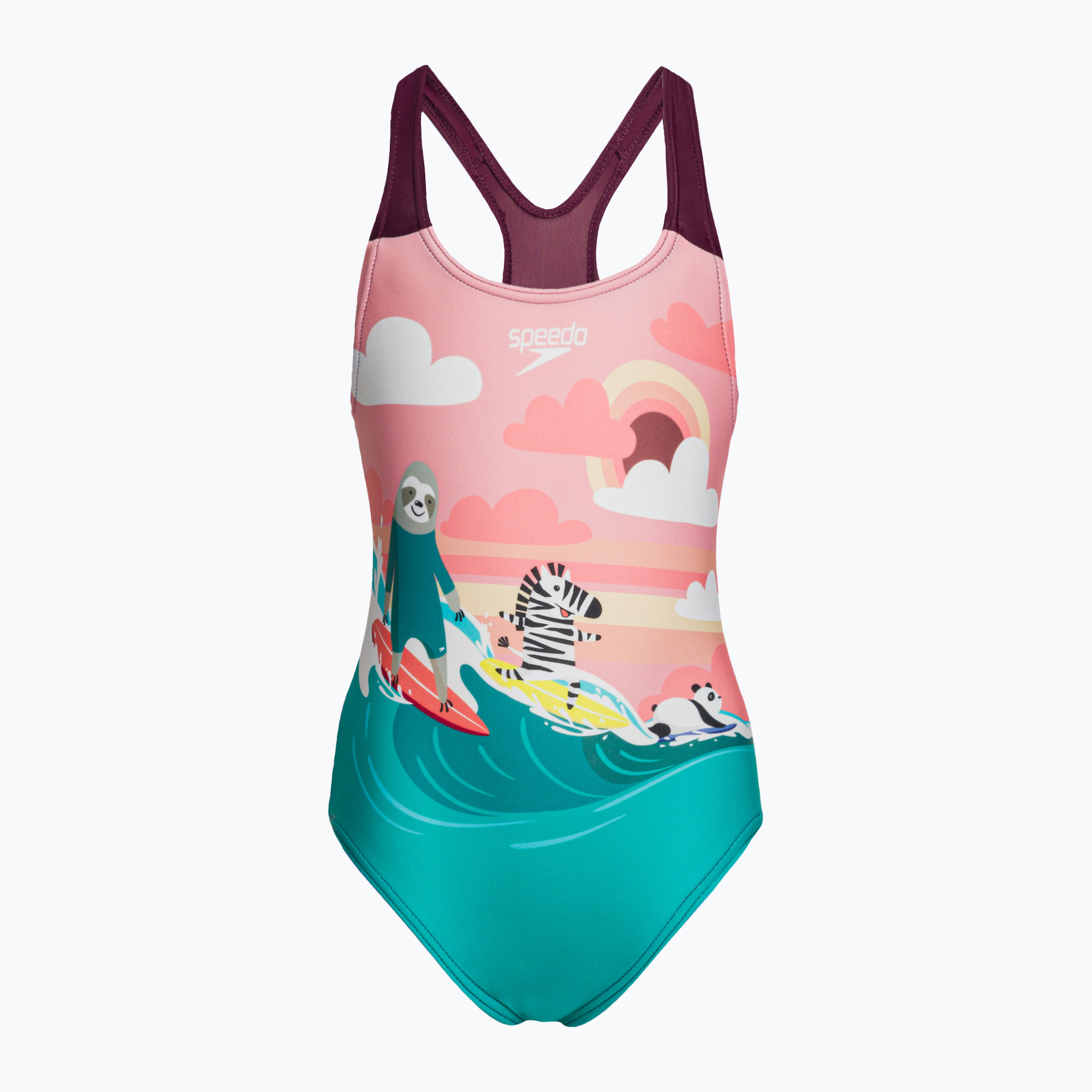 Speedo Digital Printed Children's One-Piece Swimsuit blue-pink 8-0797015159 (92 cm)