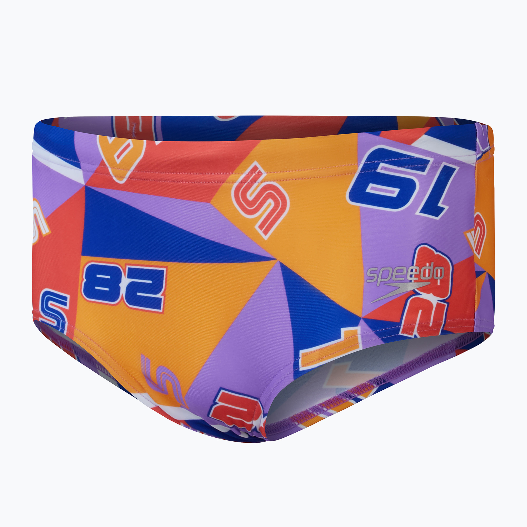 Speedo 13 Allover Club Training Digital Brief children's swim briefs true cobalt/sweet purple/mandarin peel (164 cm)