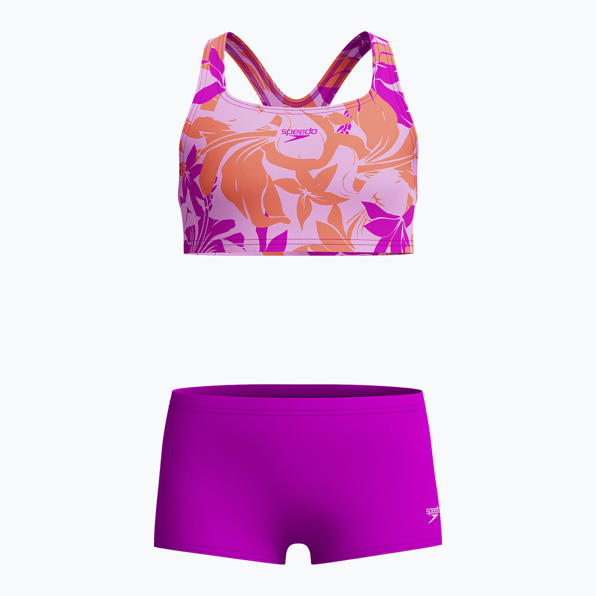 Speedo Allover Boyleg Short diva two-piece children's swimsuit (128 cm)