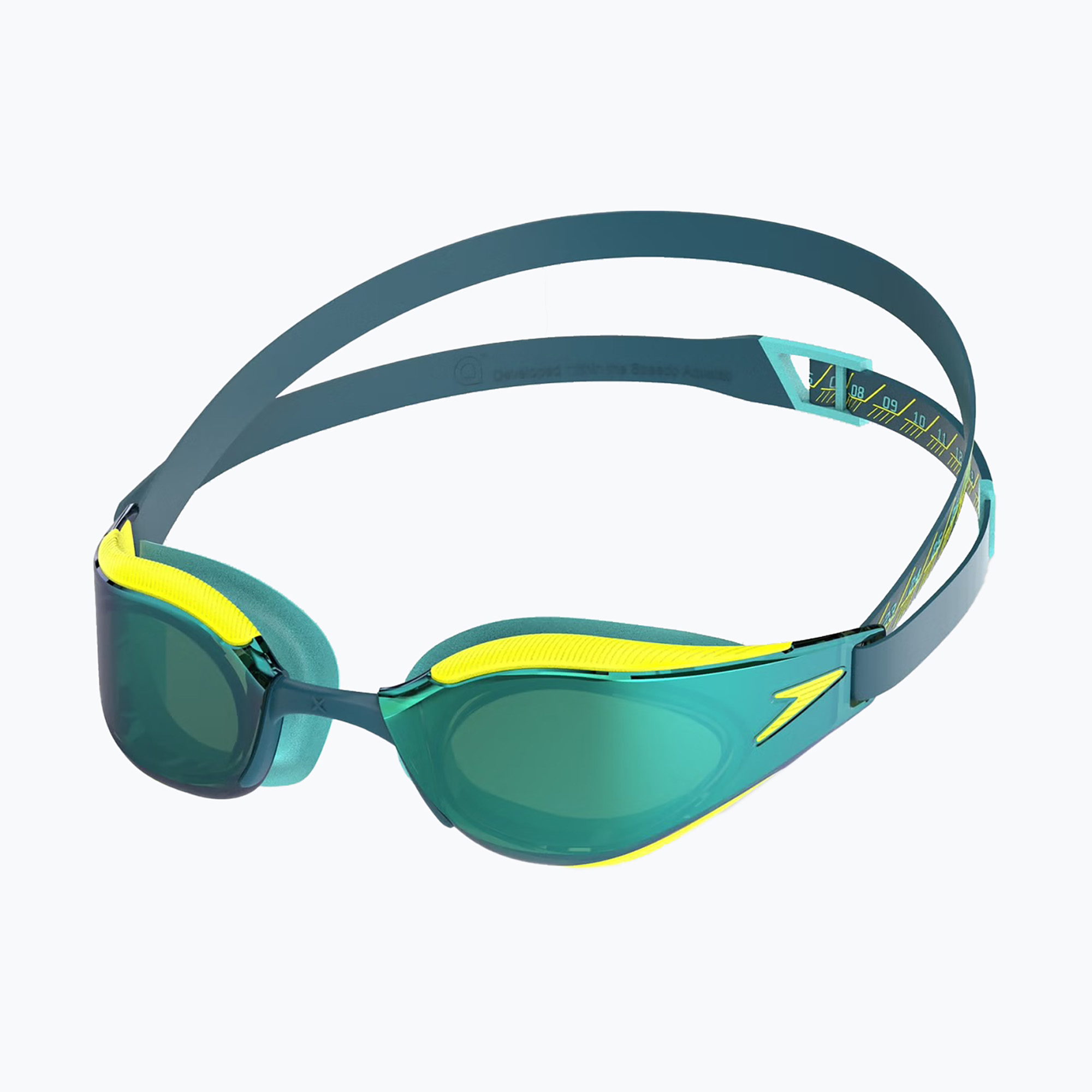 Swim goggles Speedo Fastskin Hyper Elite Mirror hyper yellow/steel/emerald mirror