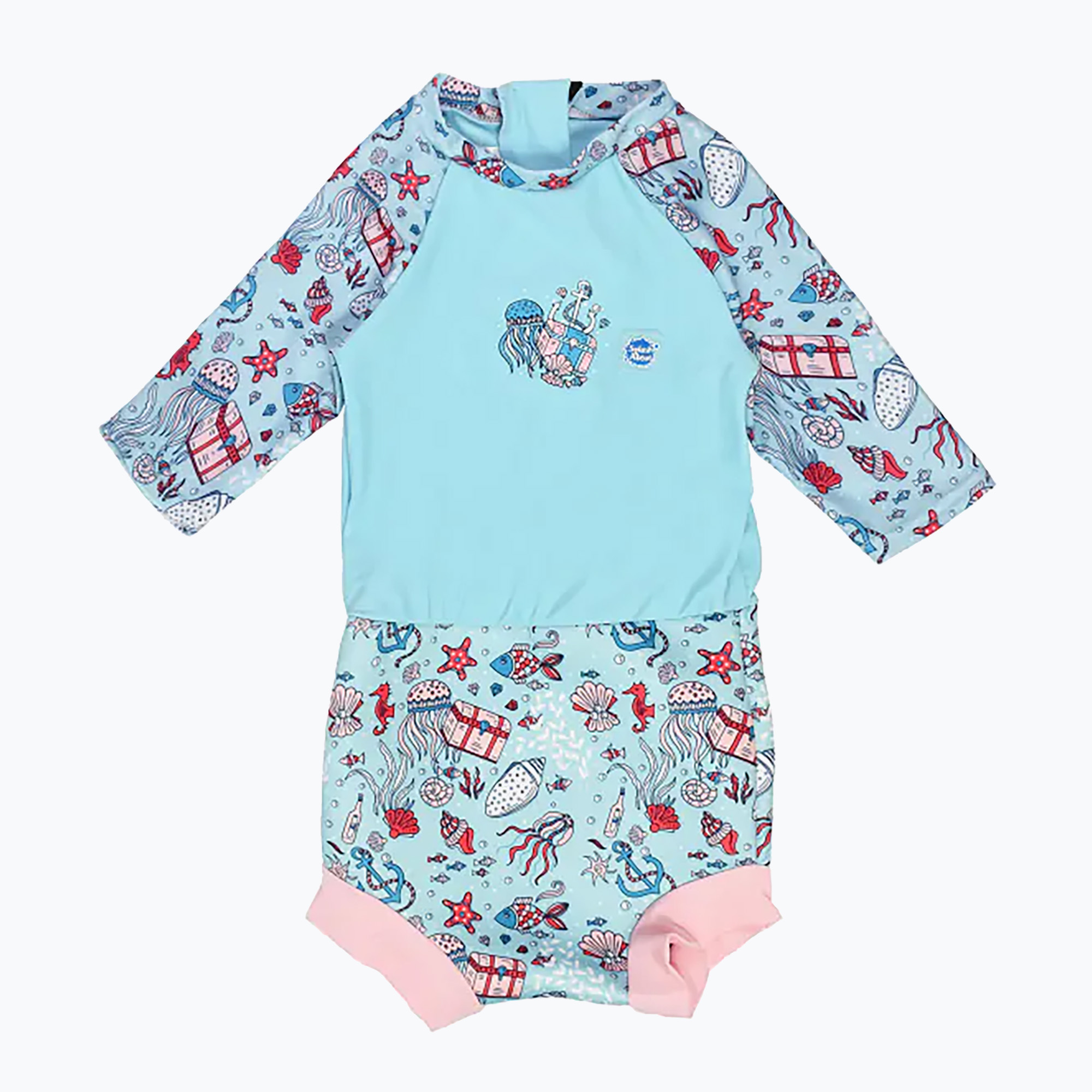 UPF 50+ children's jumpsuit Splash About Happy Nappy blue HNSSHTL (12-24 M)