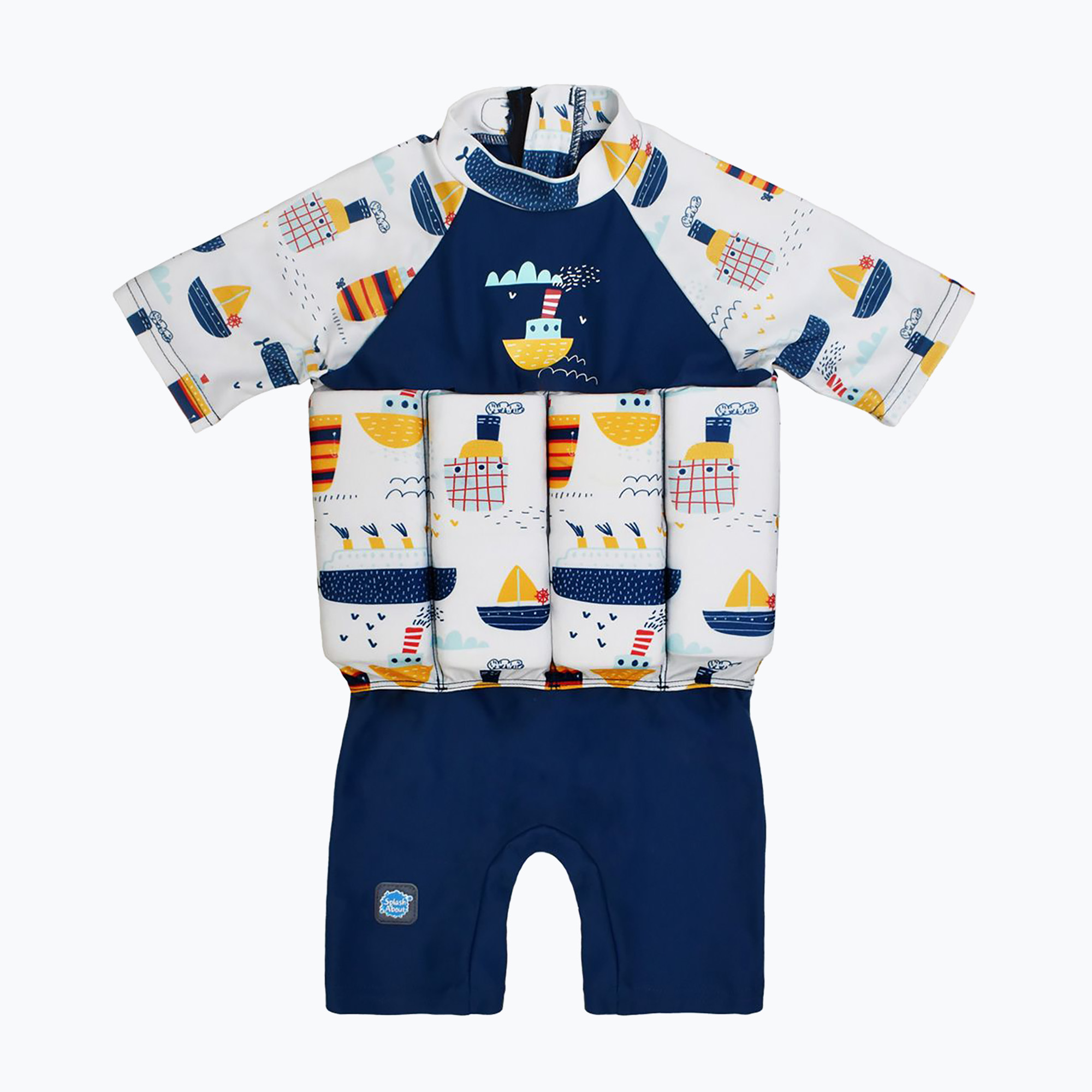Children's Splash About Sleeved Floatsuit tug boats (2-4 Y)