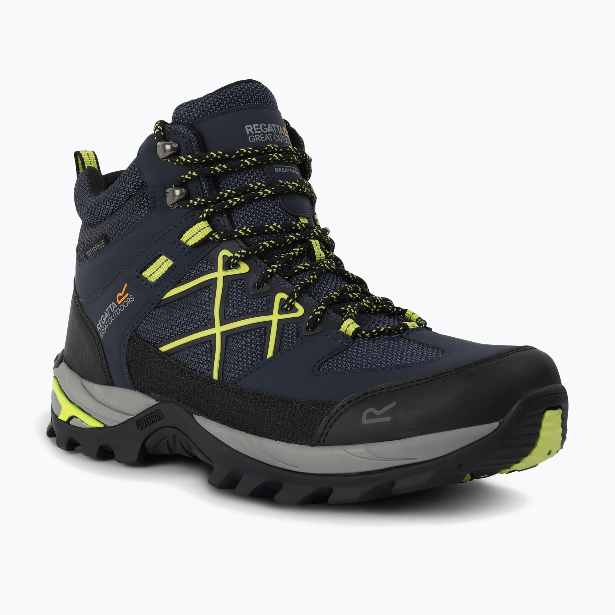 Men's trekking boots REGATTA Samaris III navy/lime punch (44 EU)