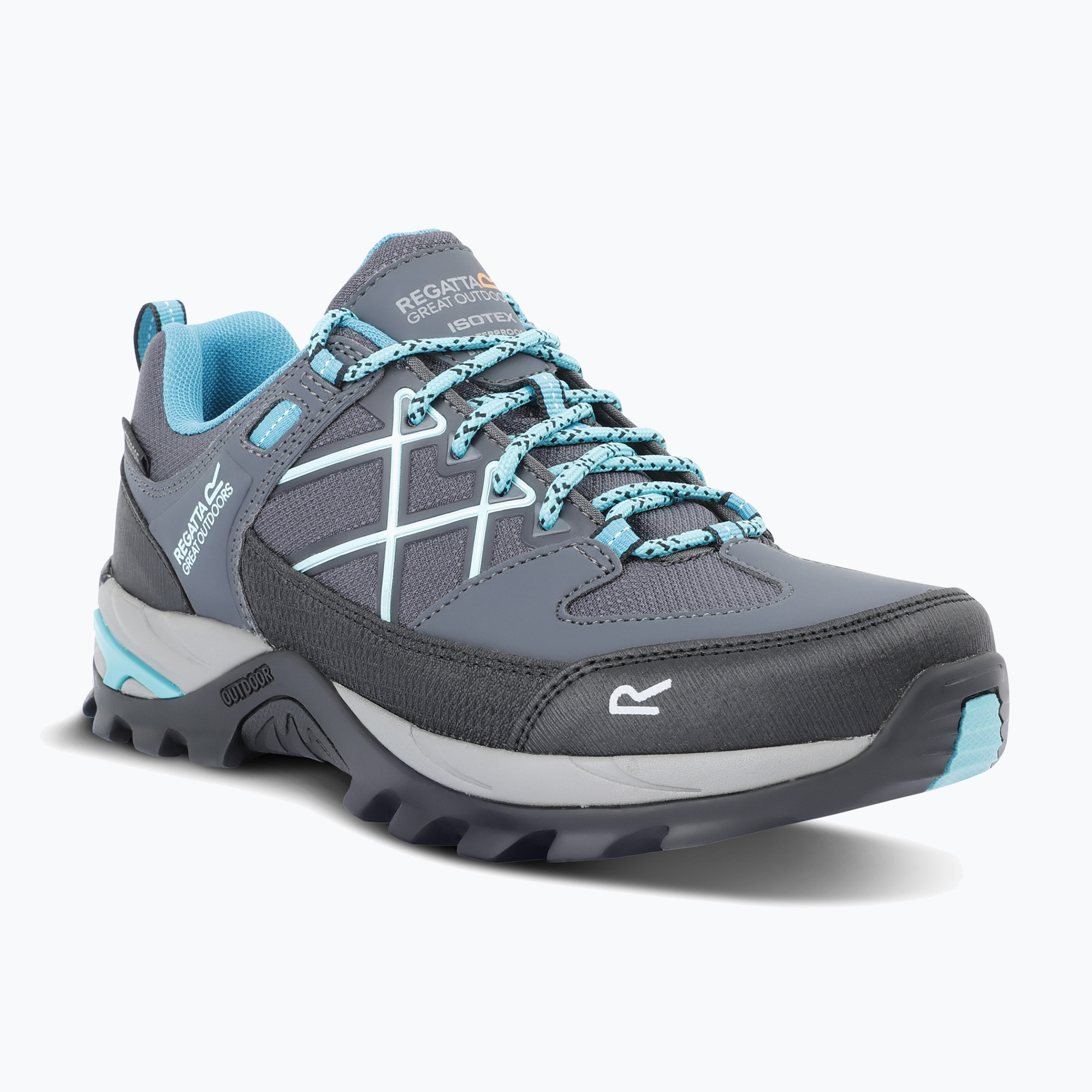Women's trekking boots REGATTA Samaris III Low seal grey/turquoise