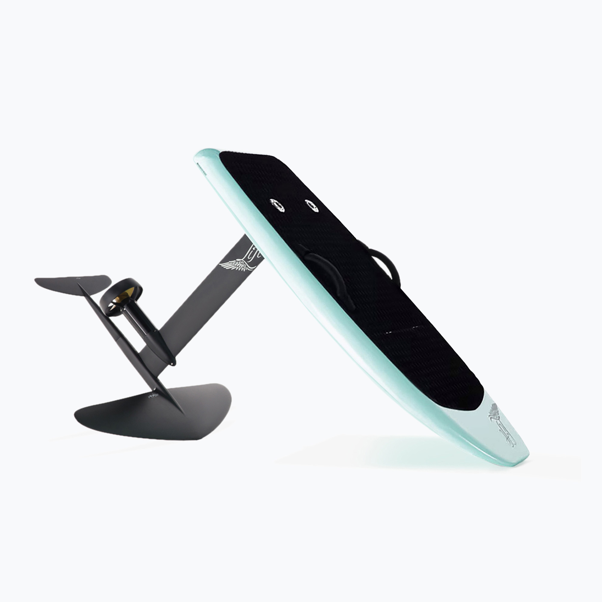 Lift Foils 4'9 Seafoam 200-v2/38 kit + Battery Pack 1.5 Full+Std 32" Propulsion with AC Cord blue