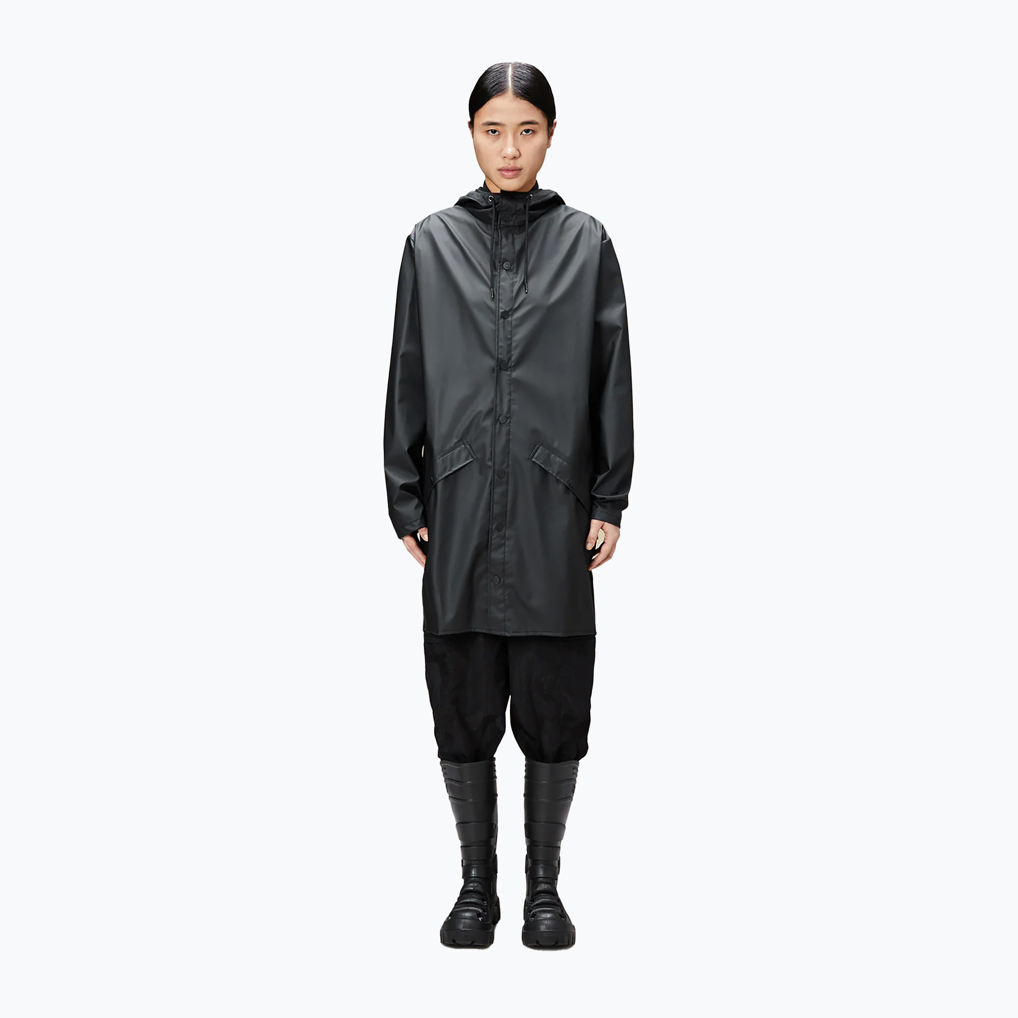 Rains Long Jacket W3 black (S)