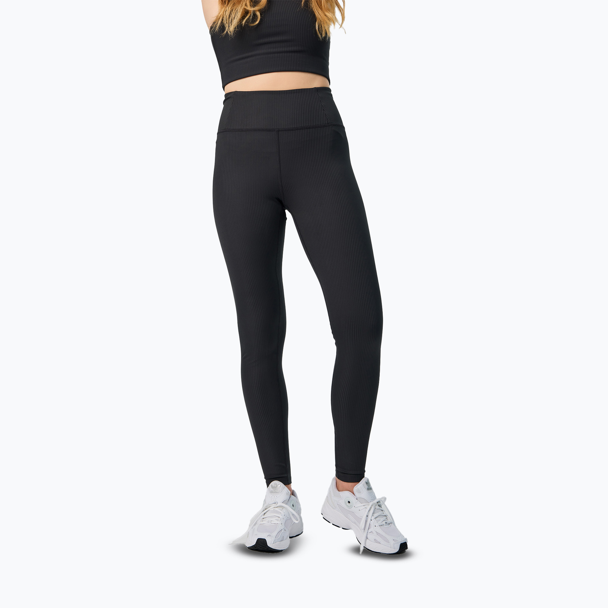 Women's training leggings Girlfriend Collective Rib black (XS)