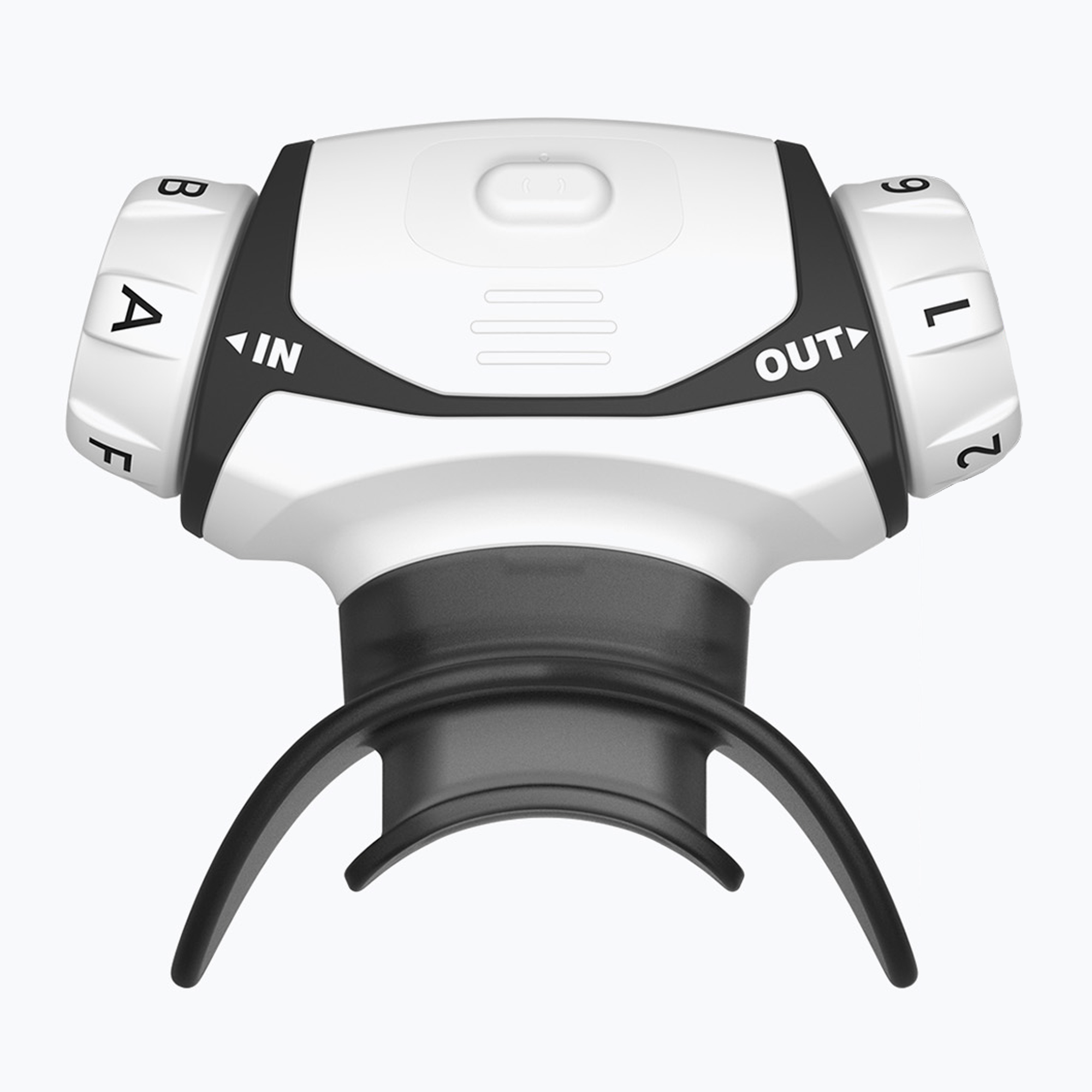 Breathing trainer Airofit PRO 2.0 white/orca (70 x 77 x 55 mm)