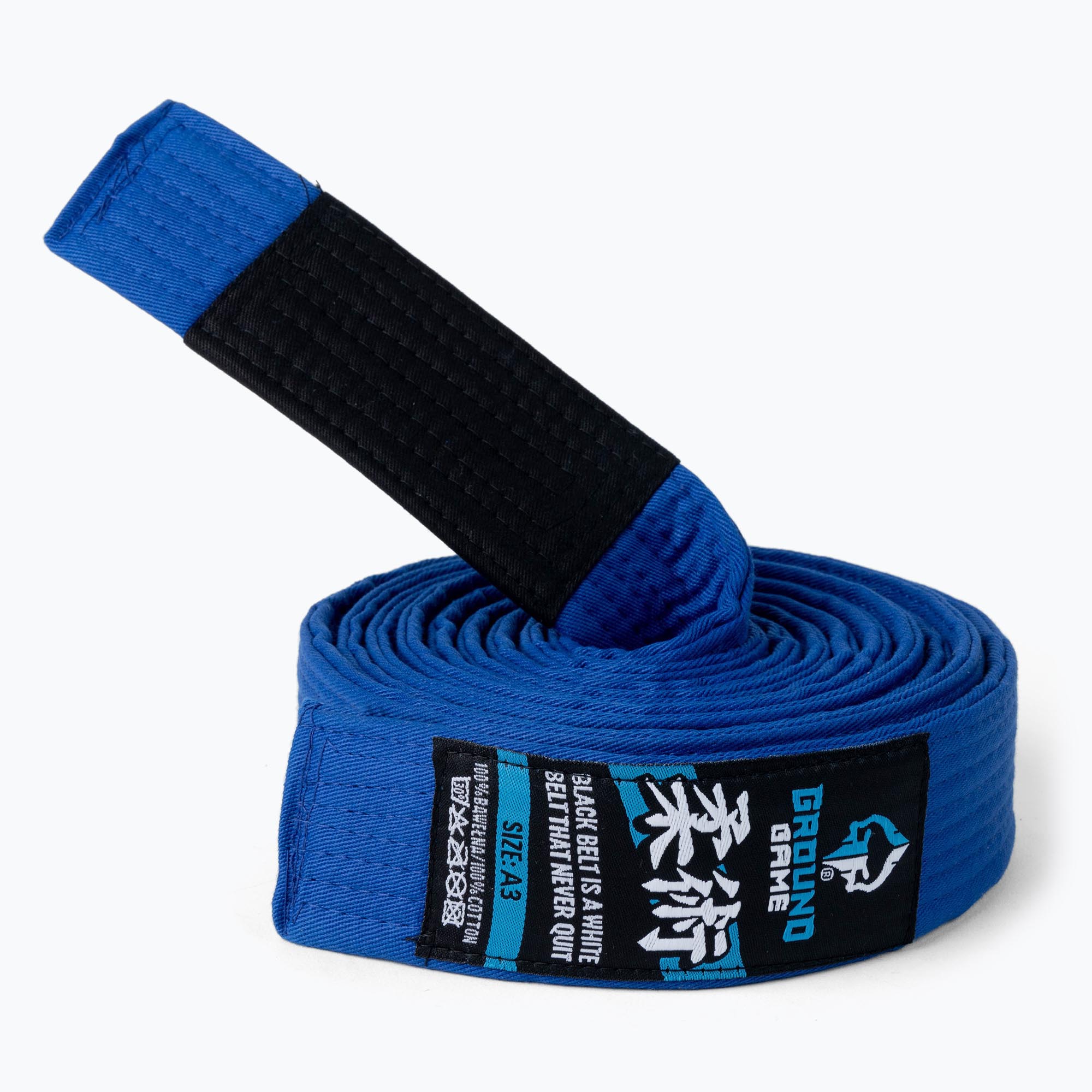 Ground Game men's Brazilian jiu-jitsu belt blue GIBELTBLU01 (A5)