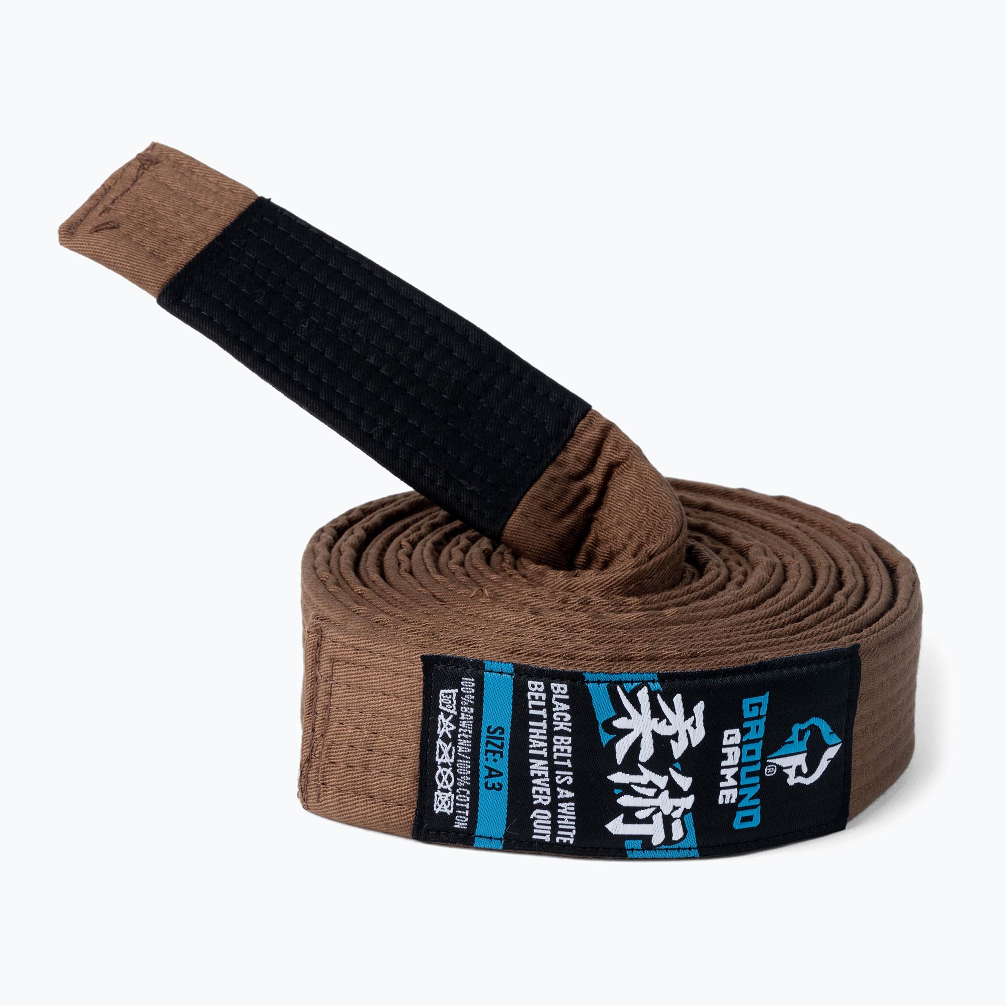 Ground Game men's Brazilian jiu-jitsu belt brown GIBELTBRO02 (A5)