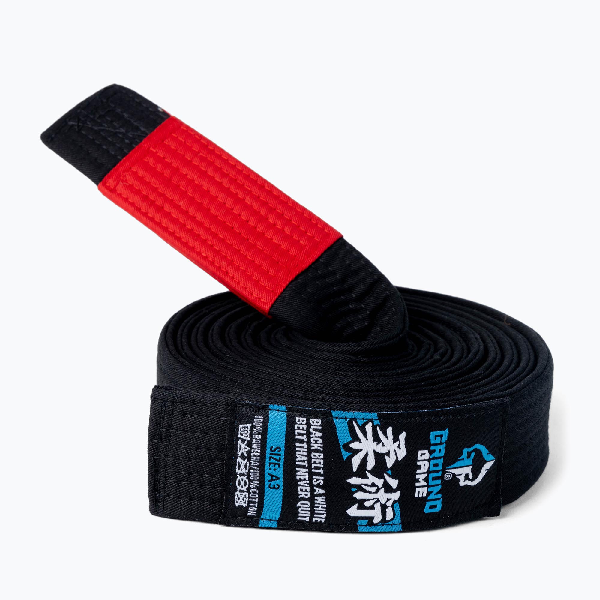 Ground Game men's Brazilian jiu-jitsu belt black GIBELTBLA02 (A5)